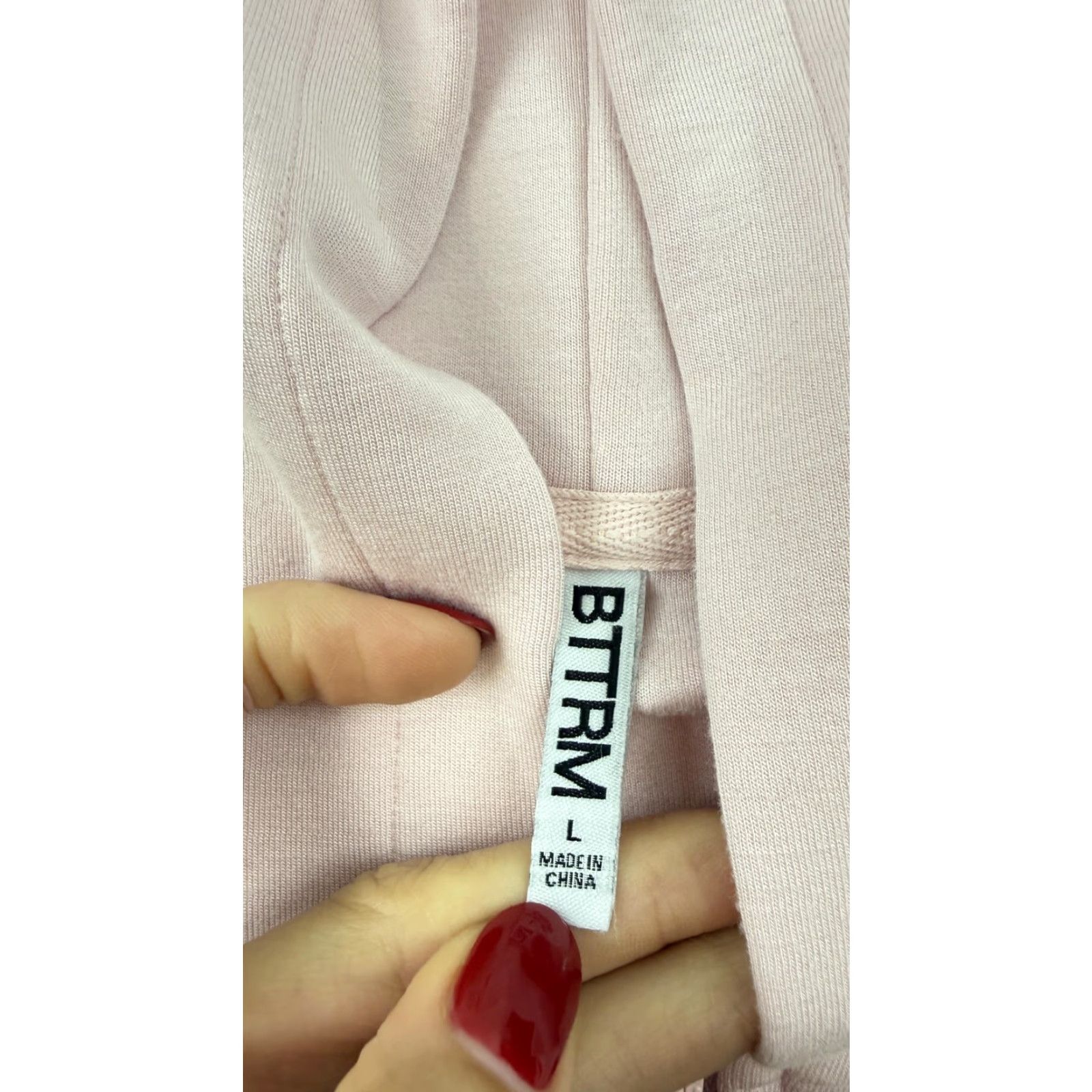 Vintage BTTRM Hoodie Womens Large Pink Modal Blend Full Zip Logo Sweatshirt Jacket Size L / US 10 / IT 46 - 5 Thumbnail