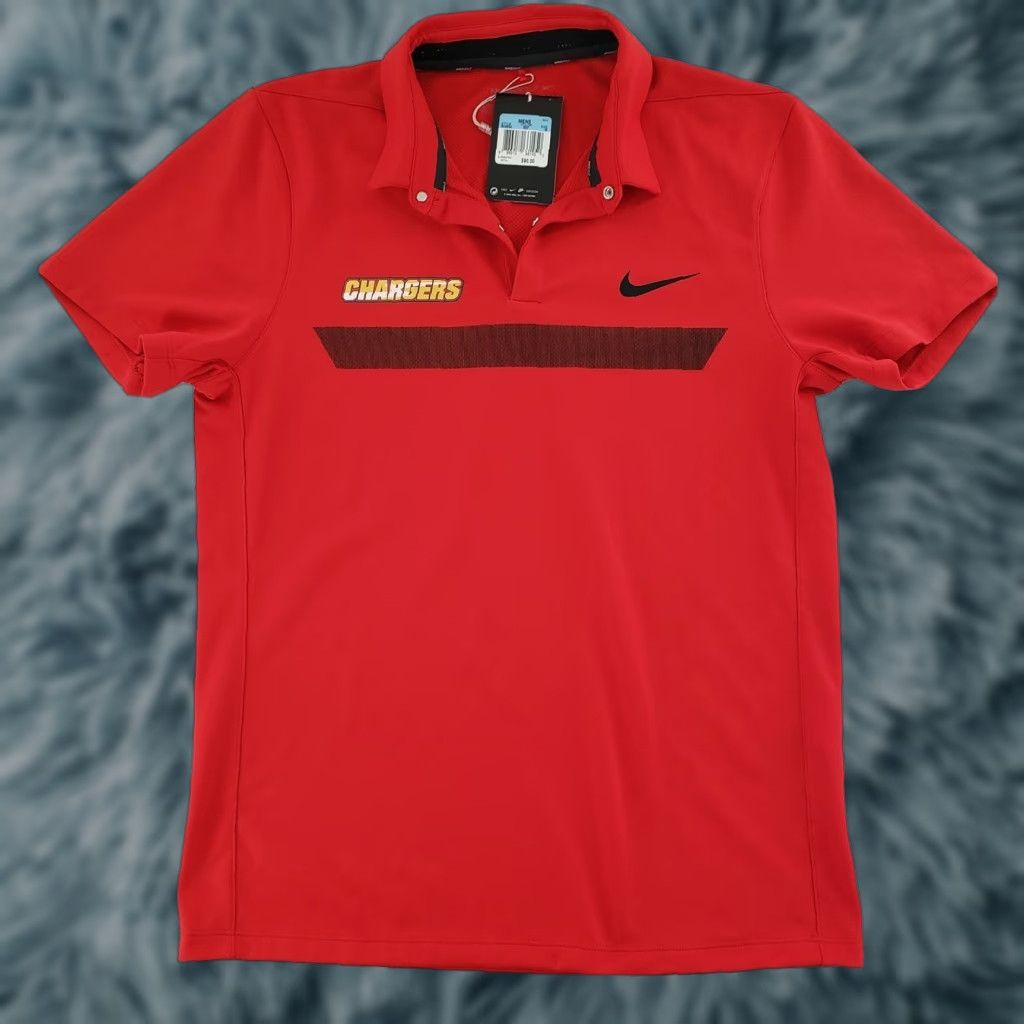 Nike Nike Golf Polo Shirt Adult Medium Red Logo Chargers Nike Size US M / EU 48-50 / 2 - 1 Thumbnail