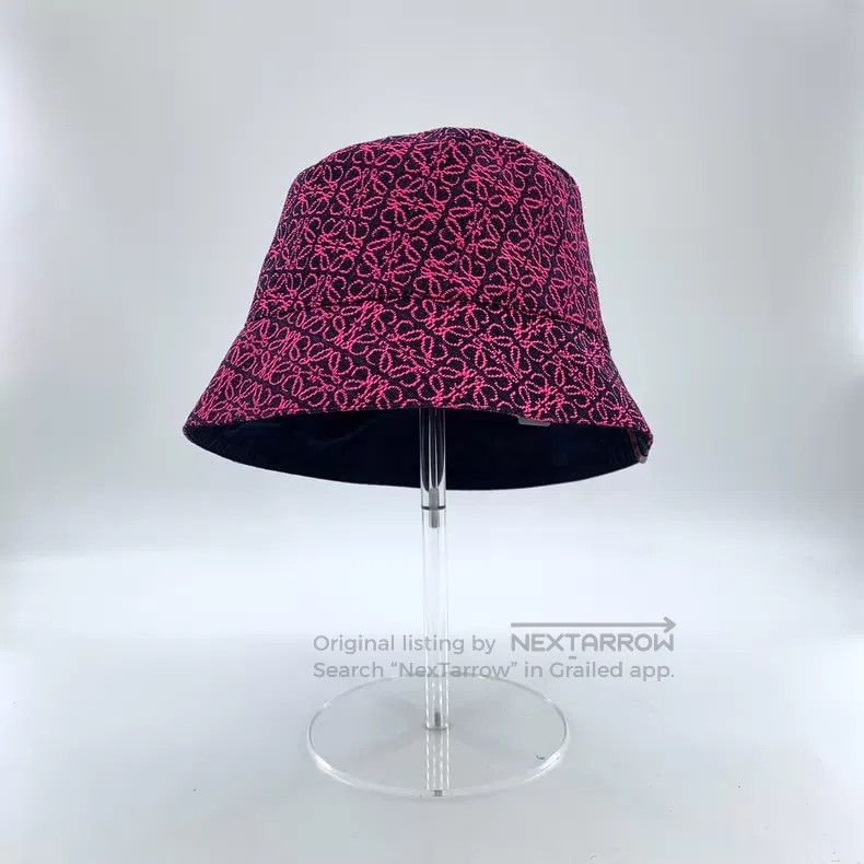 Loewe Loewe size 58 Pink Logo Embroidered Full Print Cotton Casua Size ONE SIZE - 3 Thumbnail