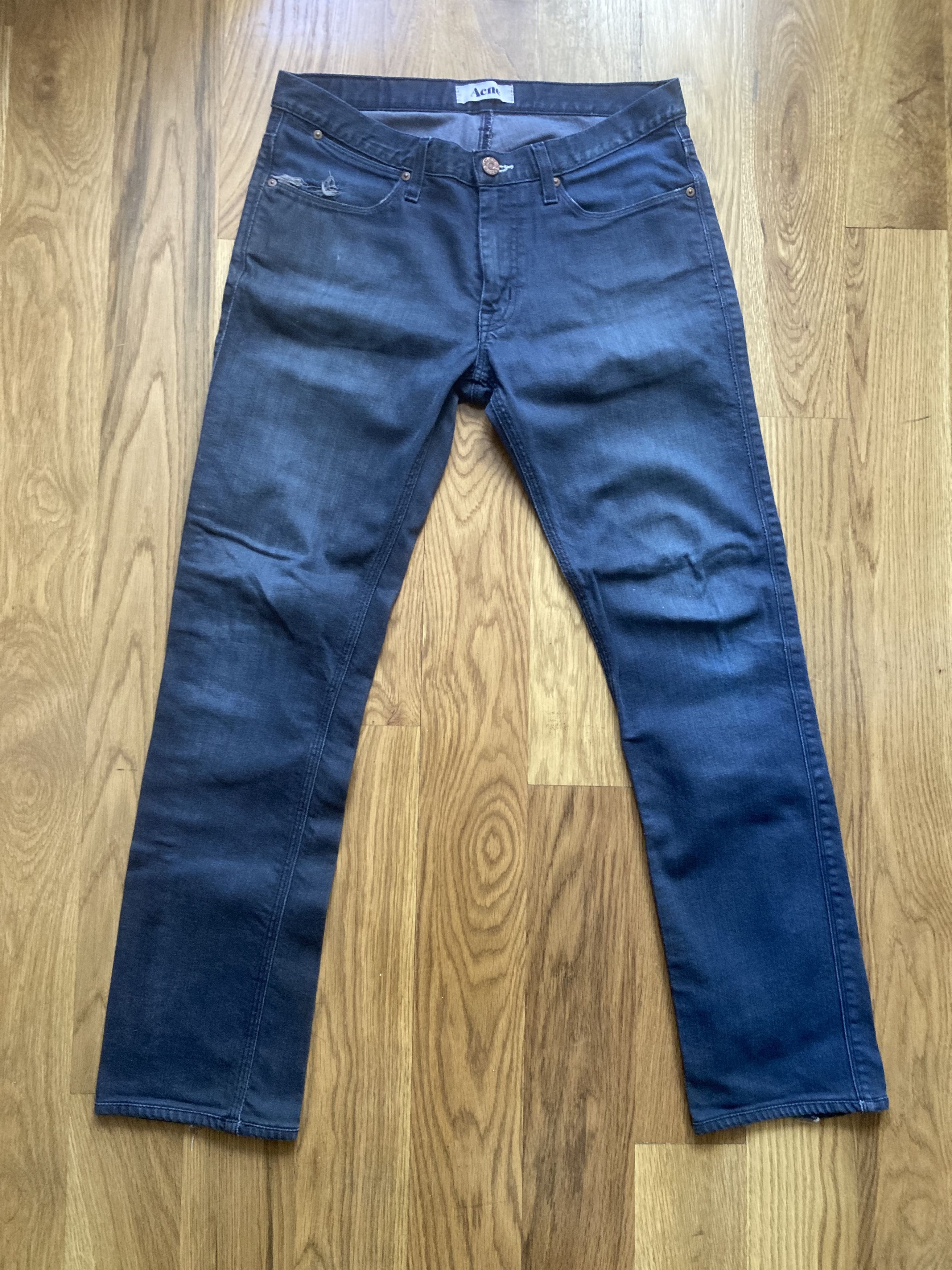 Acne Studios Acne Studios Max Thunder Grey Jeans Size 31/32 Size US 31 - 1 Thumbnail