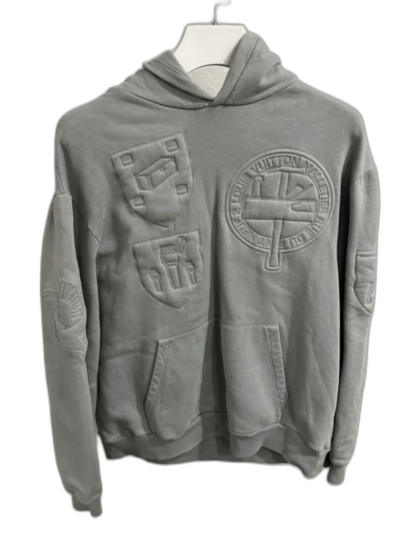 Louis Vuitton Louis Vuitton Grey Emblem Hoodie Size US L / EU 52-54 / 3 - 1 Thumbnail