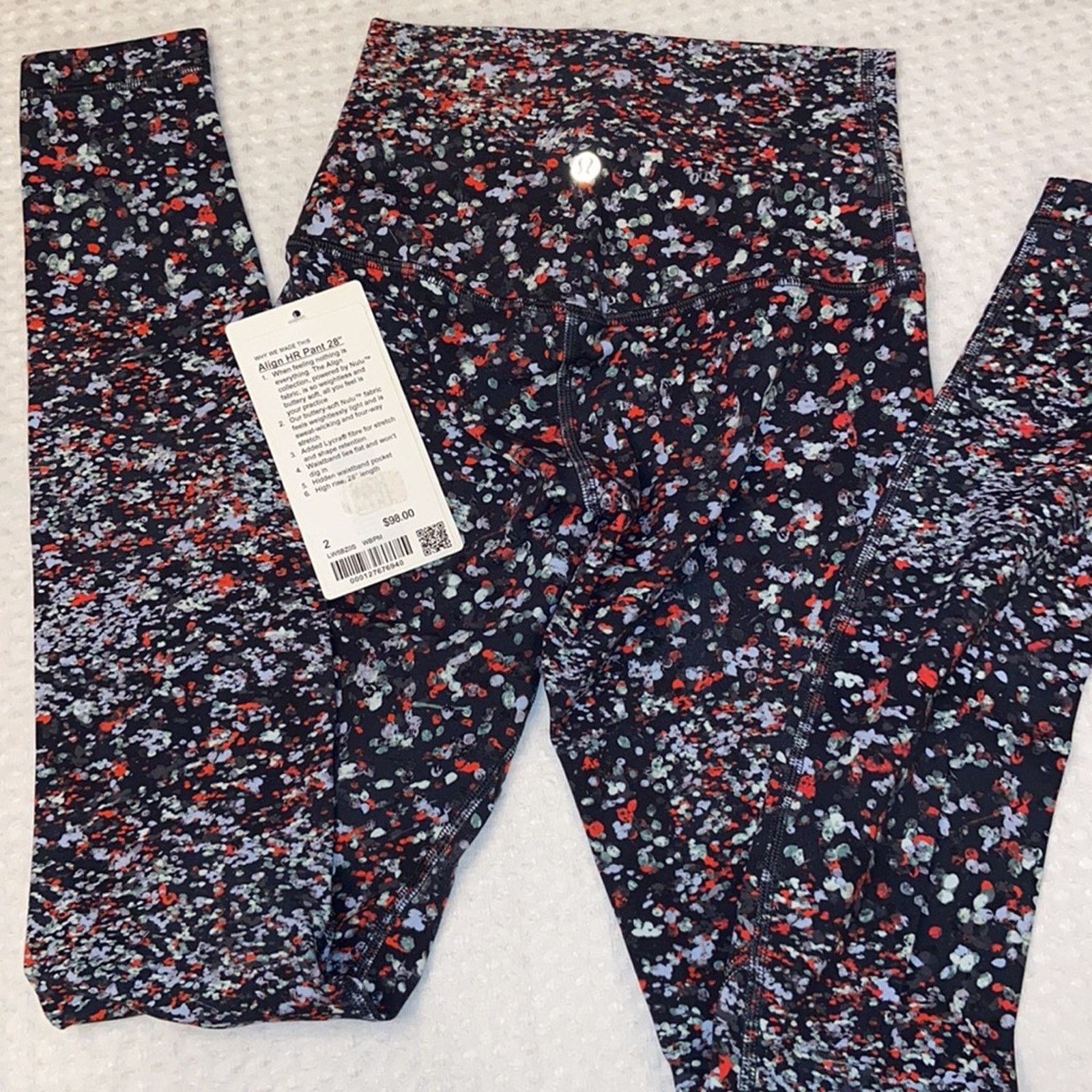 Lululemon *NEW* LULULEMON Sz 2 Align HR Pant 28” Water Blossom Floral Size 26" / US 2 / IT 38 - 2 Thumbnail