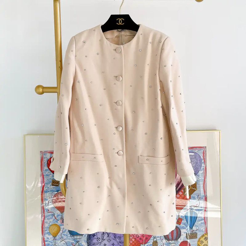 Miu Miu Miu Miu Beige Button-Up Jacket for Women 0089 Size XL / US 12-14 / IT 48-50 - 1 Thumbnail