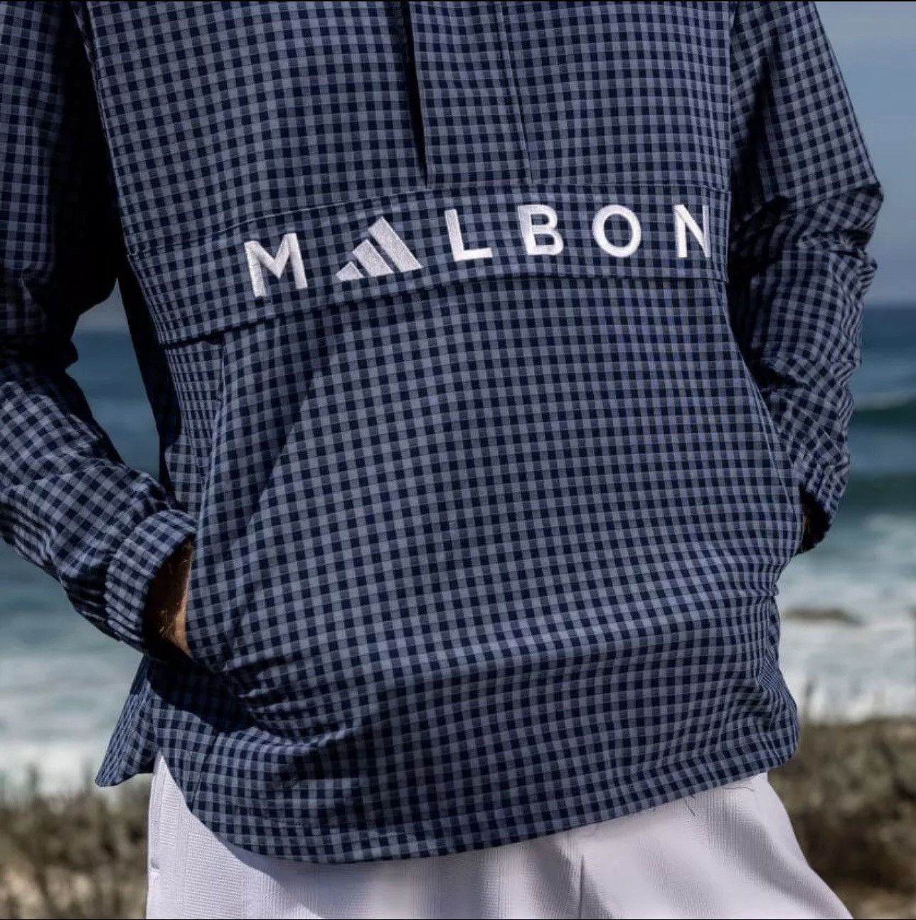 Adidas × Malbon Adidas x Malbon Golf Gingham Anorak Pullover