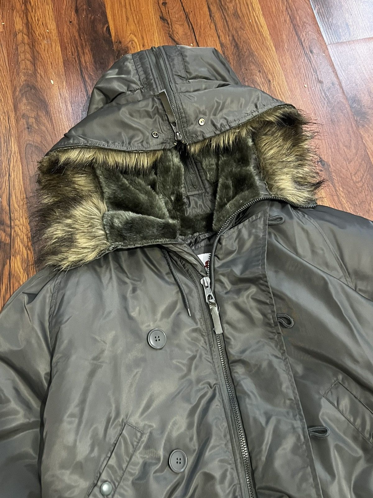 Vintage 00s l Flyer Green Vintage Bomber Large hype Jacket Oversize Size US L / EU 52-54 / 3 - 4 Thumbnail