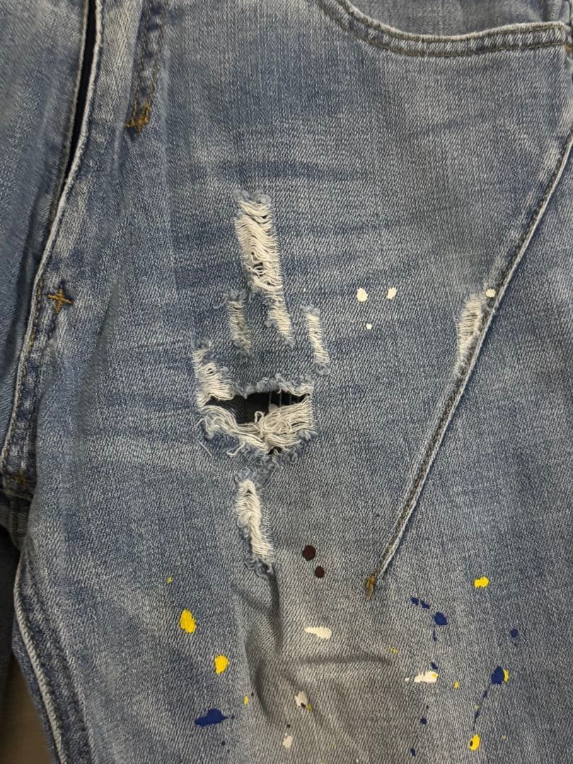 Number (N)ine Distressed Paint Splatter Jeans Size US 31 - 5 Thumbnail