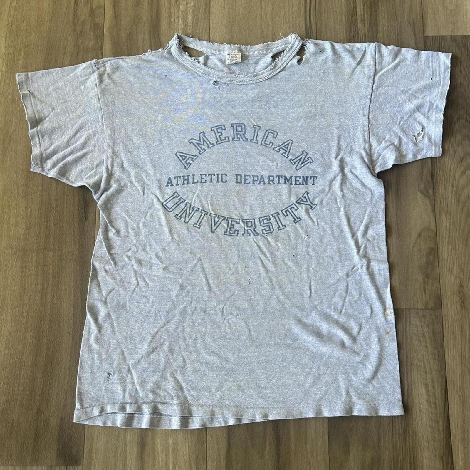 Champion Vintage 80’s Champion Light Blue Athletic Department shirt L Size US L / EU 52-54 / 3 - 1 Thumbnail