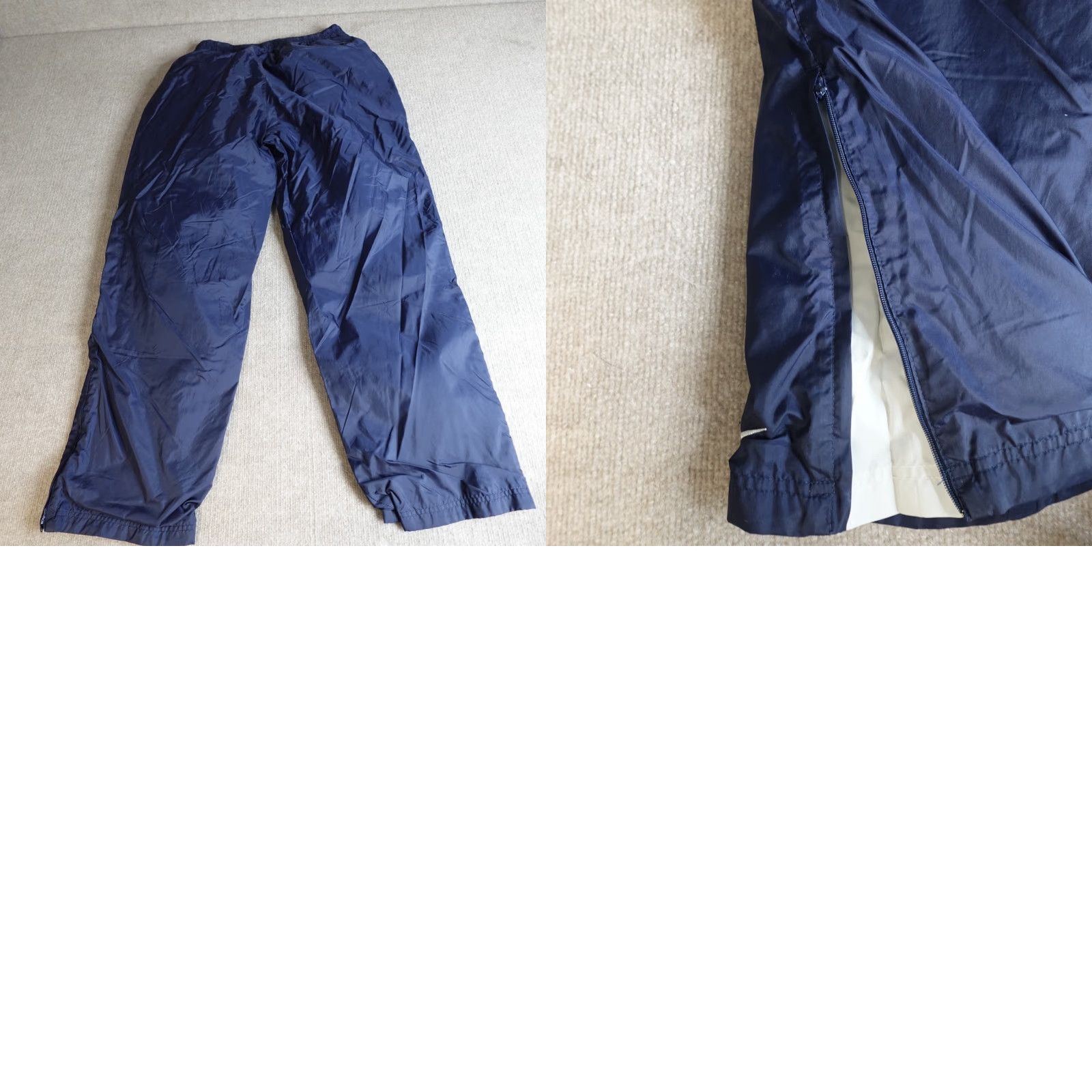 Nike VINTAGE Nike Pants Large Blue Nylon Solid Lined Drawstring Men Track Pants Regular SIZE L Blue Nike Shirt? Size US 33 - 9 Thumbnail