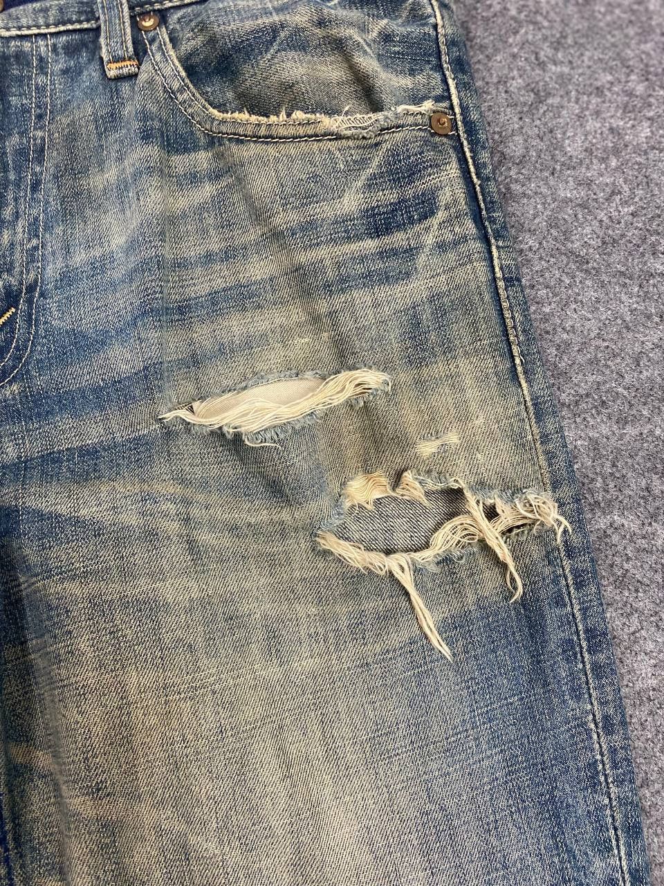 Levi's vintage 90s levis 502 rusty distressed denim nice design Size US 33 - 9 Thumbnail