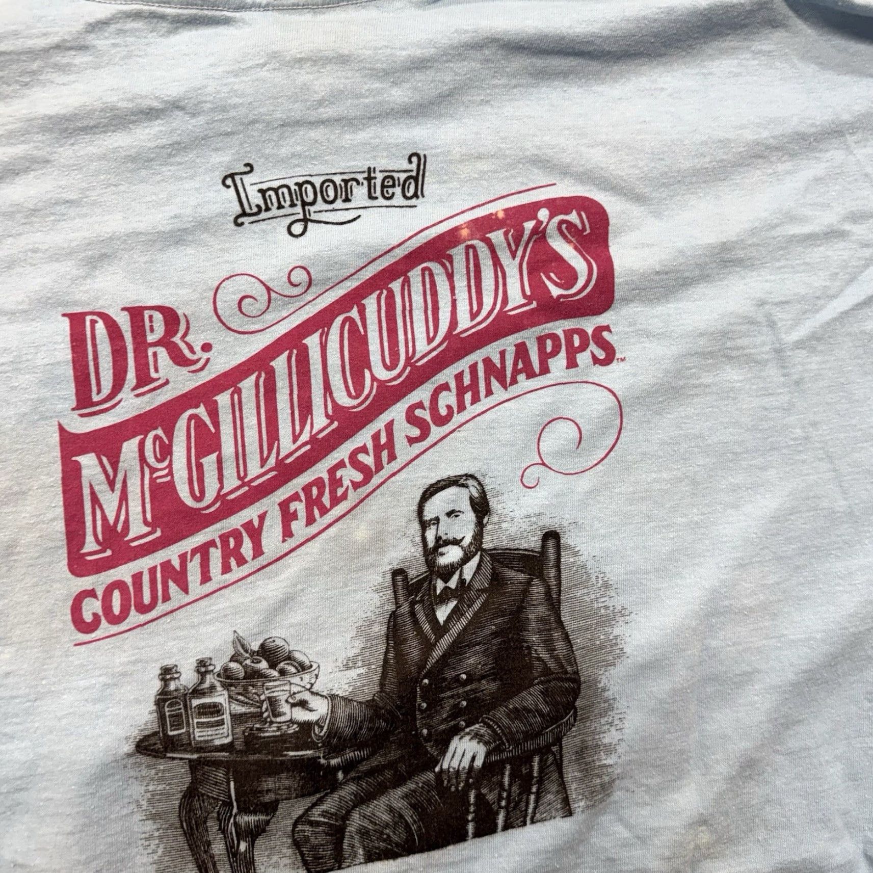 Anvil VINTAGE Anvil Dr Mcgillicuddy's T Shirt Mens XL Long Sleeve Graphic Print 90s Beer Blue Cotton Knit Crew Neck 2-Sided Easy Care Size US XL / EU 56 / 4 - 5 Thumbnail