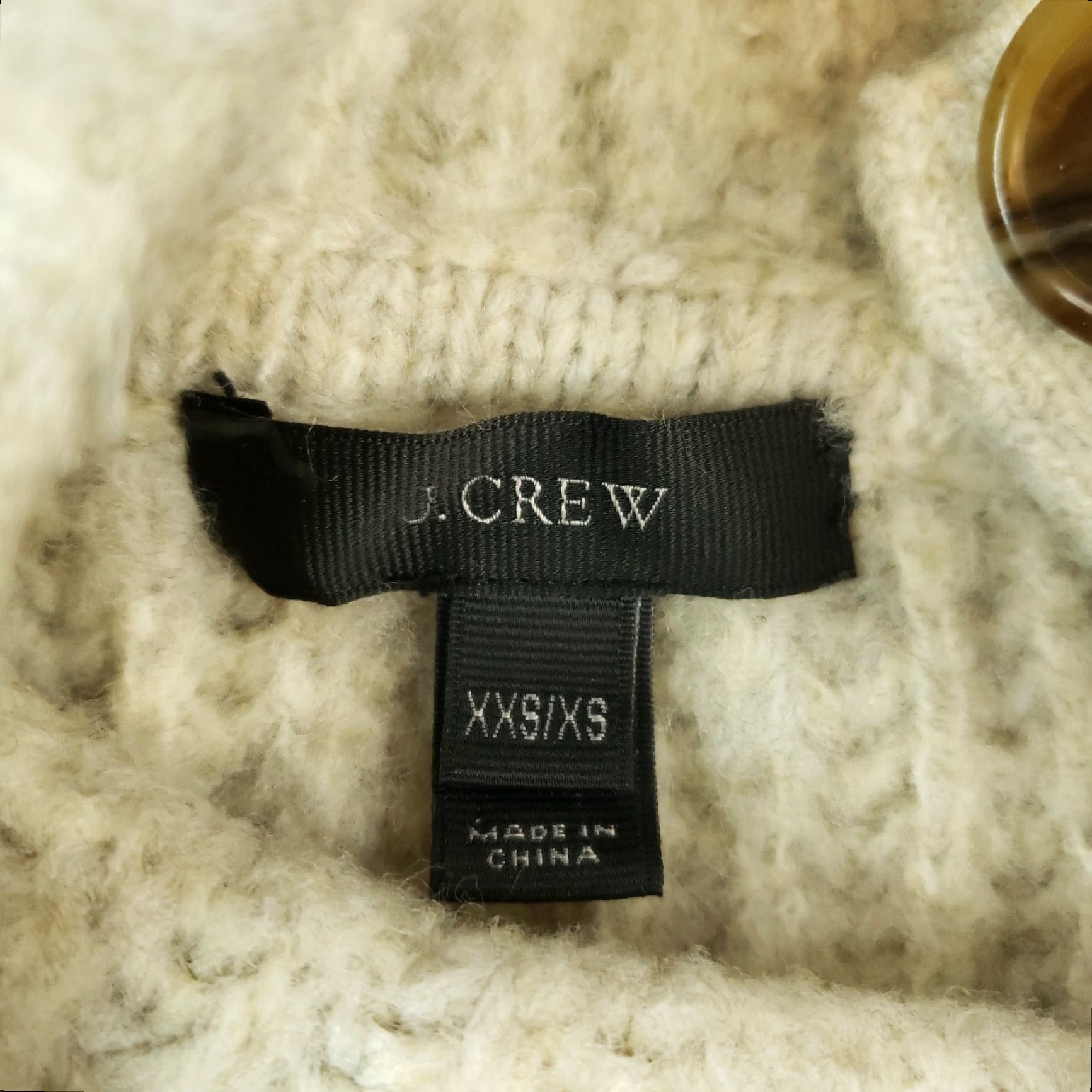 J.Crew J.CREW Women's Pullover Sweater XS Beige Casual Knit Mock Neck Long Sleeve Button Accents Size XS / US 0-2 / IT 36-38 - 5 Thumbnail