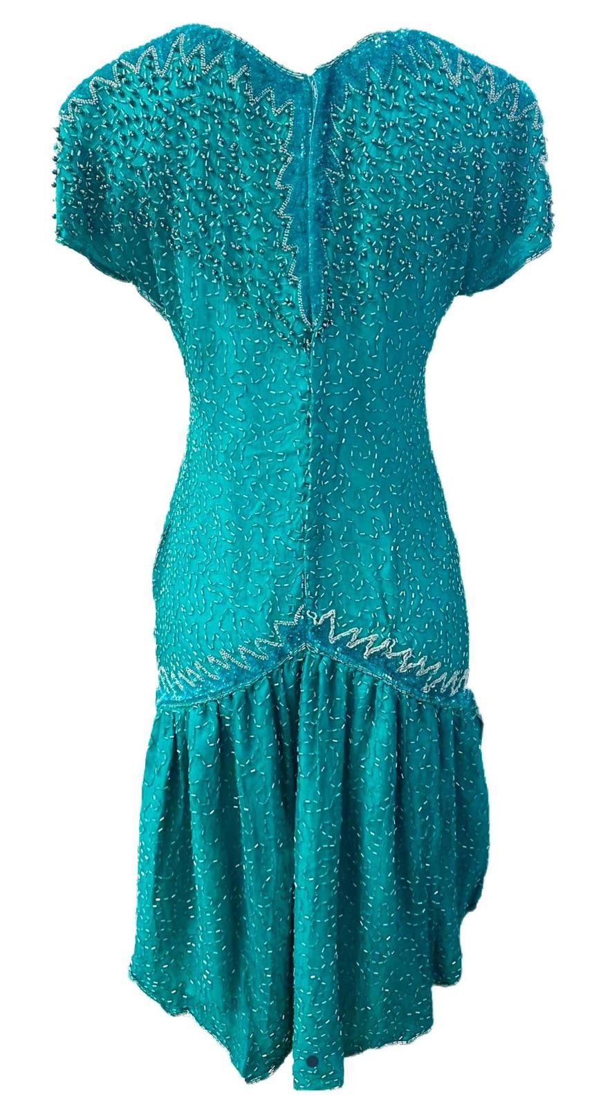 Sequin Dress Teal Turquoise size 14 - crrs.pl