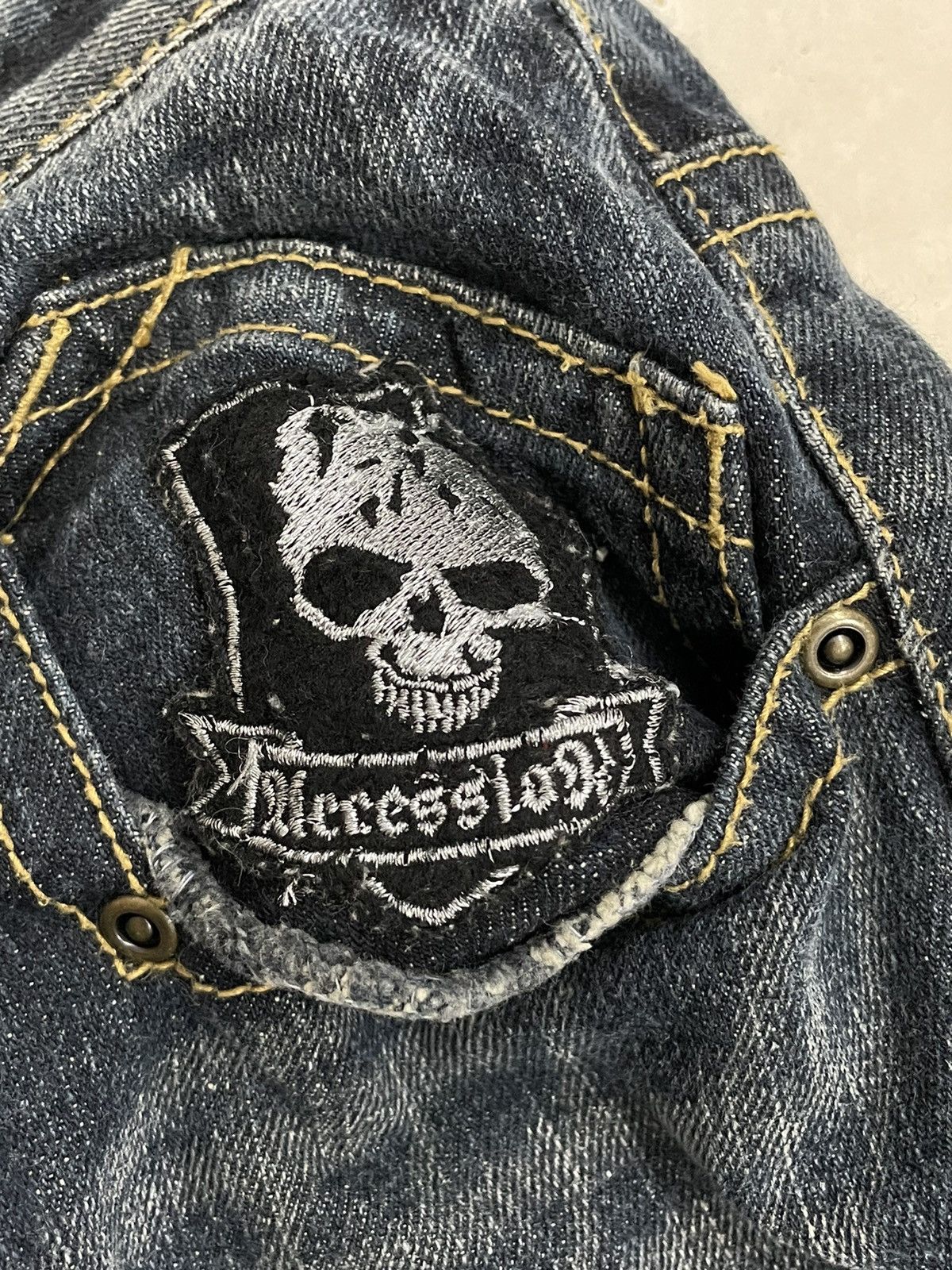 Seditionaries Gang Buster Paint Splitter Seditionaries Skull Patch Biker Size US 26 / EU 42 - 11 Thumbnail