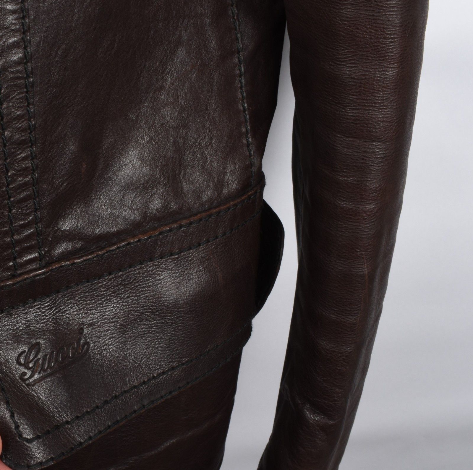 Gucci Gucci Men Leather Jacket blazer style Size IT52-L, S1931 Size US L / EU 52-54 / 3 - 7 Thumbnail