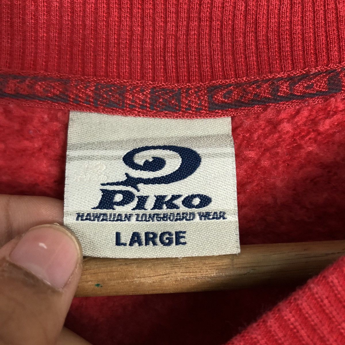 Japanese Brand × Vintage 📌Vintage Sweatshirt Piko Hawaiian Longboard Wear Big Logo Size US L / EU 52-54 / 3 - 14 Thumbnail