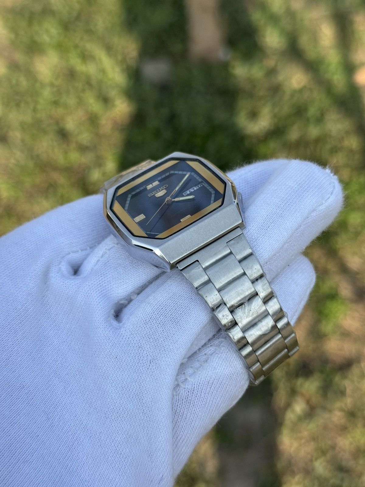 Seiko Vintage Seiko 5 Automatic black dial |Cushion Case |Japan Size 36 - 10 Thumbnail