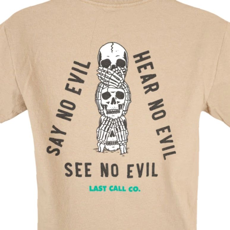 Vintage Last Call Co See No Evil T Shirt Mens S Beige Skull Skate Surf 2010-2019 Vintage No Size US S / EU 44-46 / 1 - 2 Thumbnail