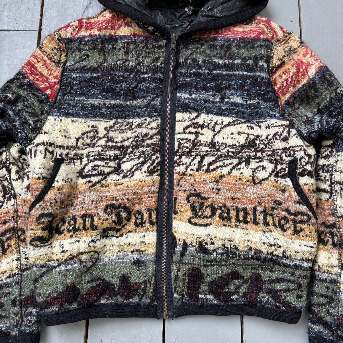 Jean Paul Gaultier 90s Tapestry Jacquard Knit Jacket Size US M / EU 48-50 / 2 - 2 Thumbnail