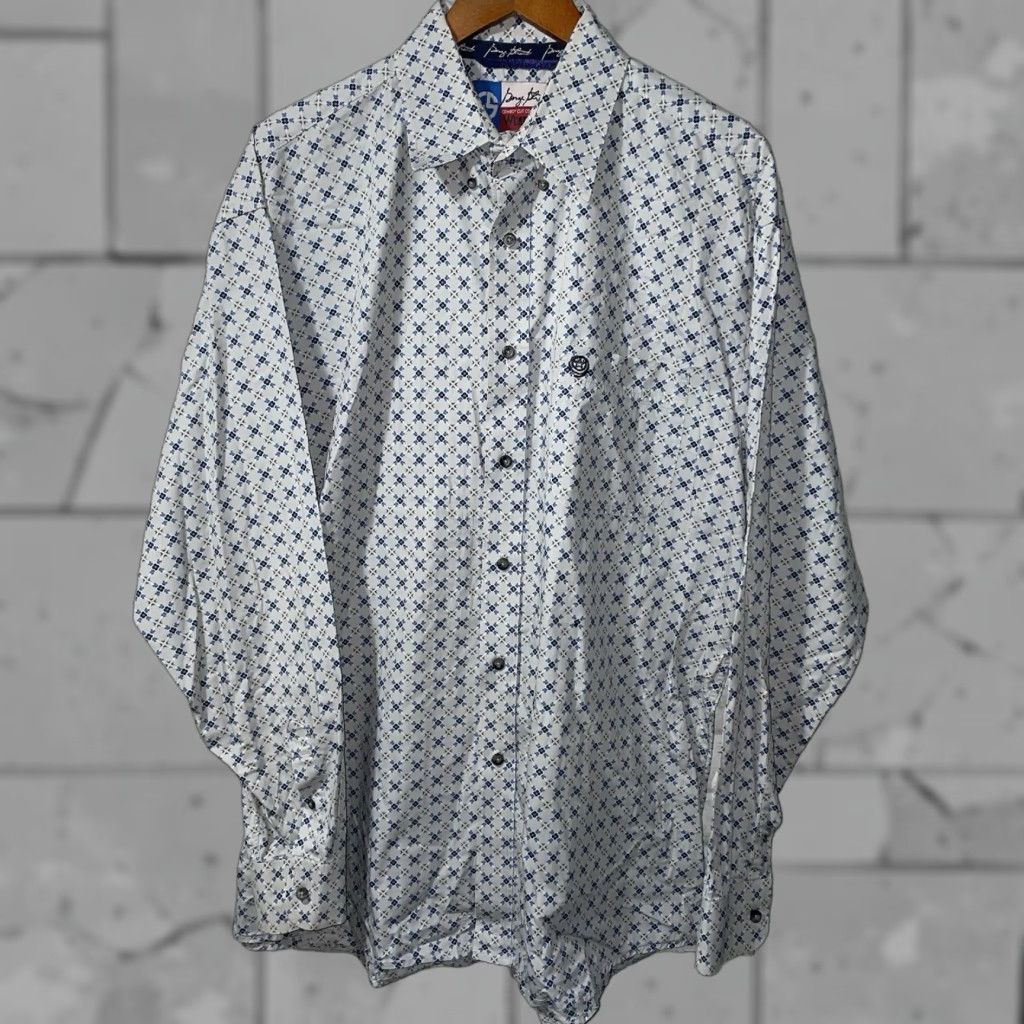 Wrangler George Strait Wrangler Cotton Long Sleeve Button-Down Western Shirt Mens XL Multicolor Size US XL / EU 56 / 4 - 1 Thumbnail