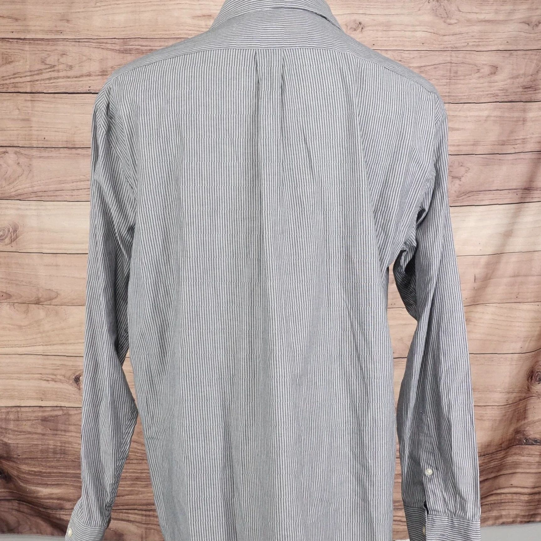 Gap Gap Premium Shirt Mens XL Gray White Striped Button Down Long Sleeve Collared Classic Mens Size US XL / EU 56 / 4 - 4 Thumbnail