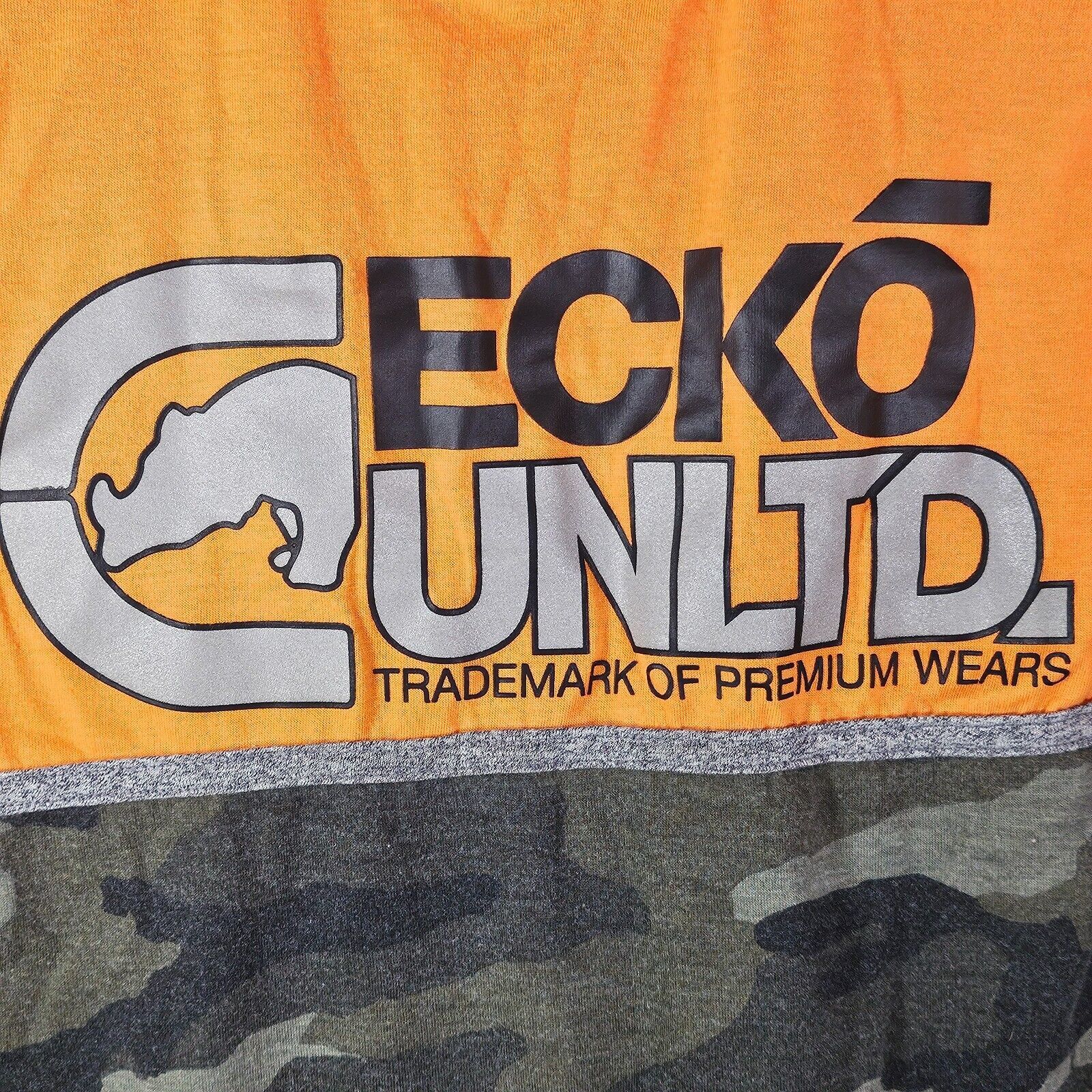 Ecko Unltd. Ecko Unltd. Men's Small Orange and Gray Camo Short Sleeved Size US S / EU 44-46 / 1 - 9 Thumbnail