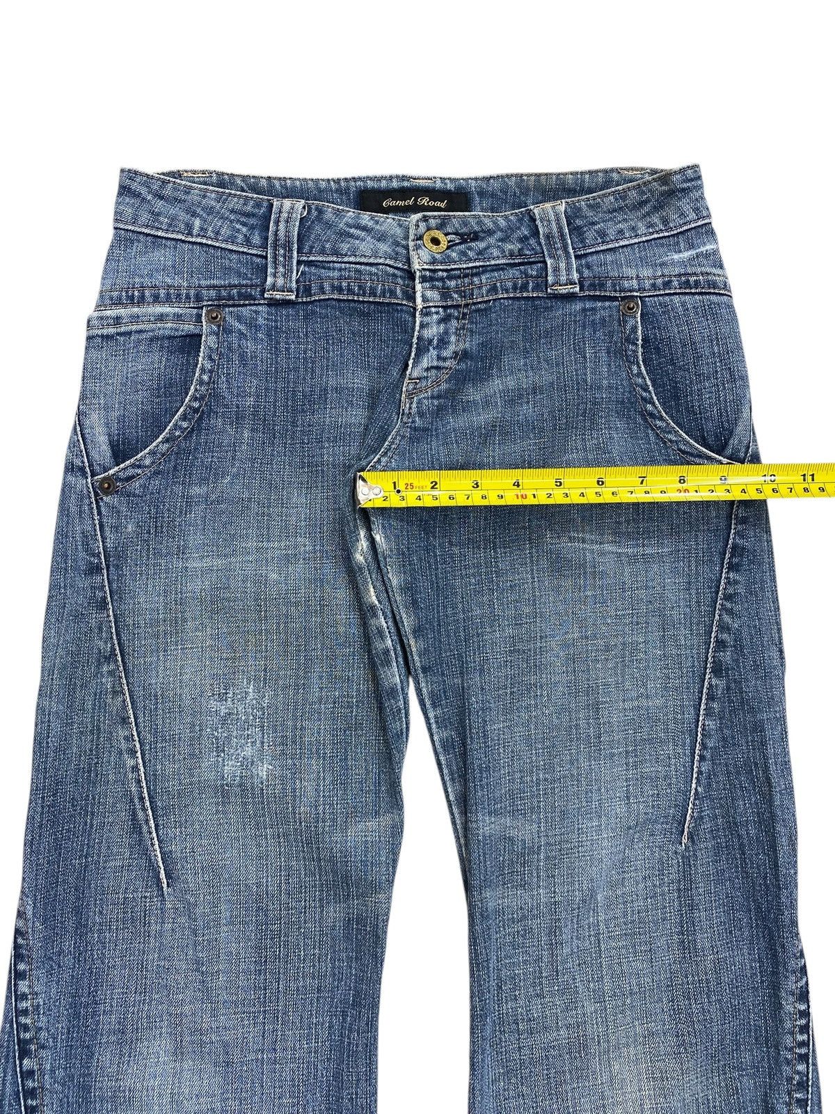 Japanese Brand Vintage Camel Road Blue Wash Style Flare Twist Jeans Size US 30 / EU 46 - 8 Thumbnail