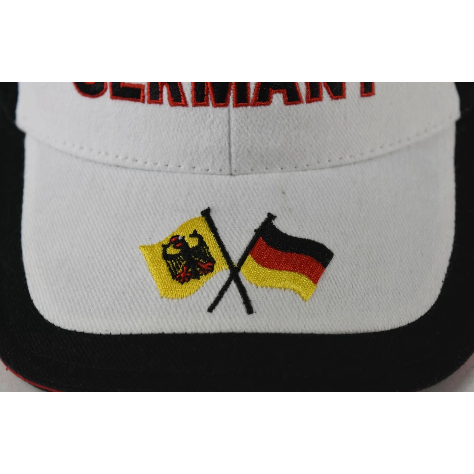 Vintage Deutschland Germany Hildes Souvenir Adjustable Back Cap Hat Black White Yellow Size ONE SIZE - 4 Thumbnail