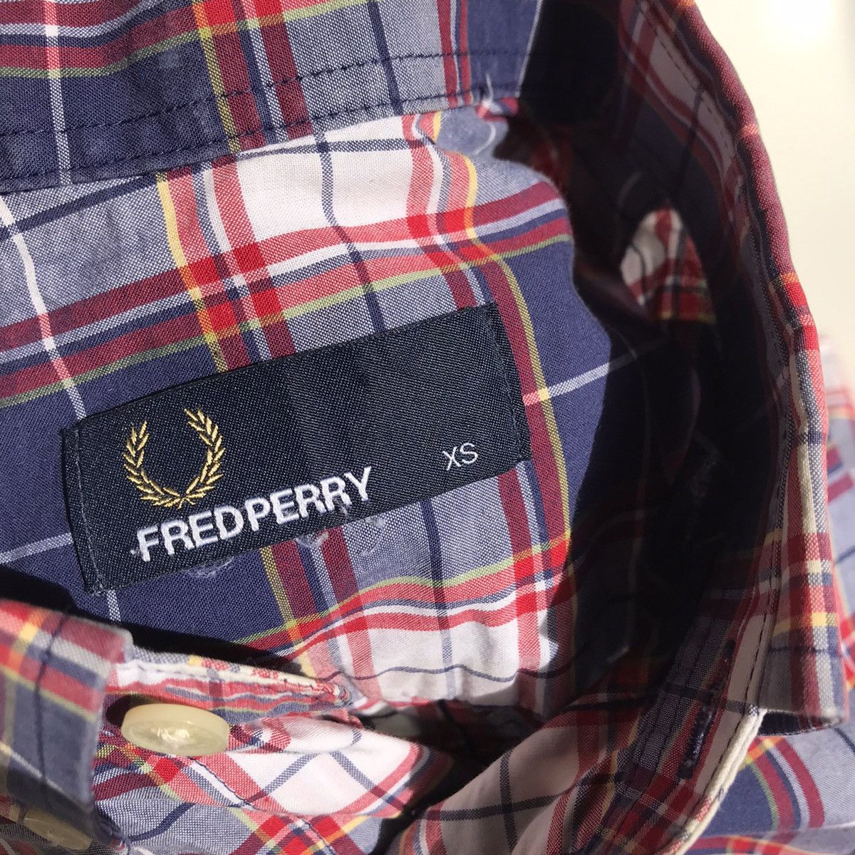 Fred Perry × Vintage Fred Perry Plaid Tartan Checkered Shirt Button down trimfit Size US XS / EU 42 / 0 - 20 Thumbnail