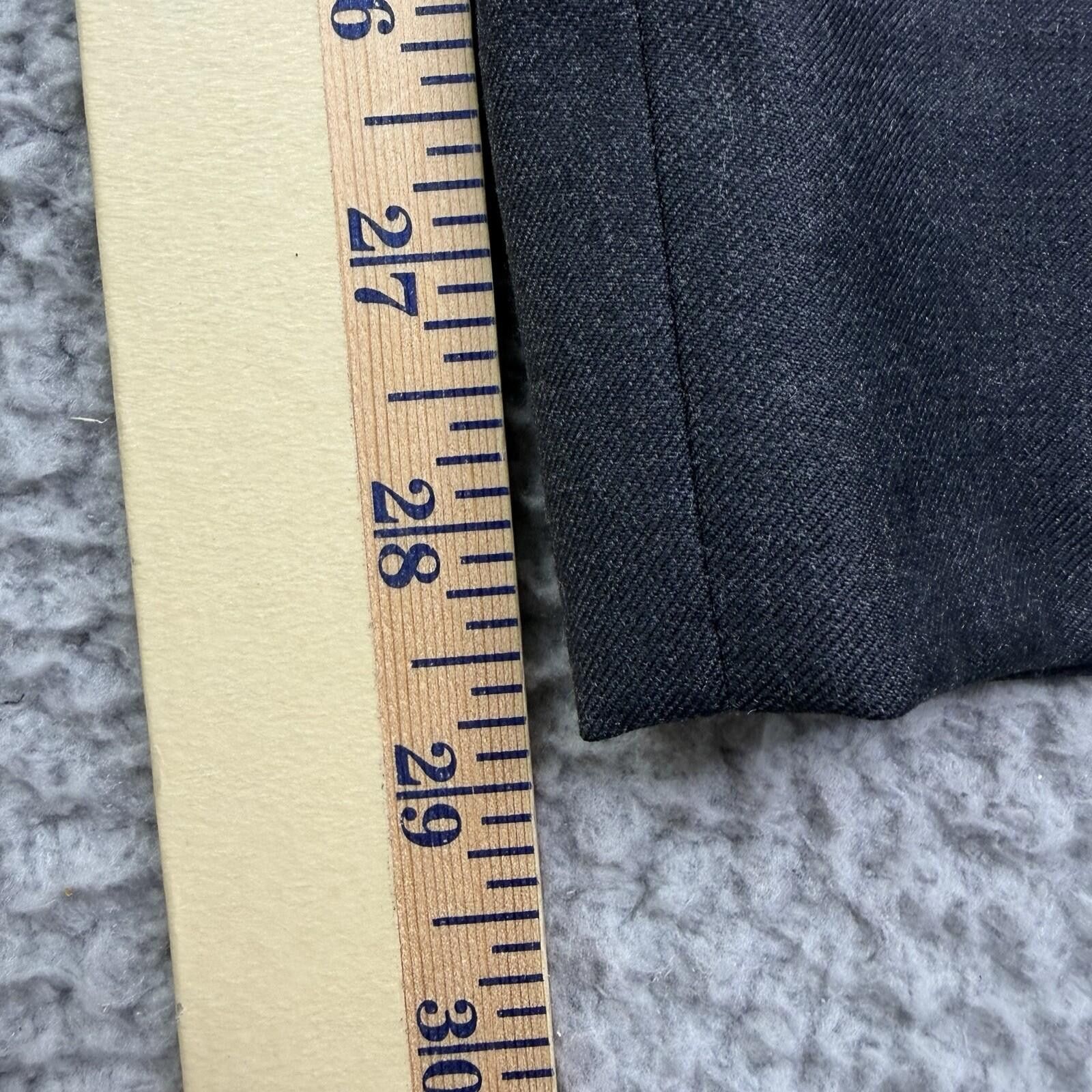 Zanella Zanella Todd Wool Dress Pants Gray Flat Front Men's 36x29 Size US 36 / EU 52 - 4 Thumbnail