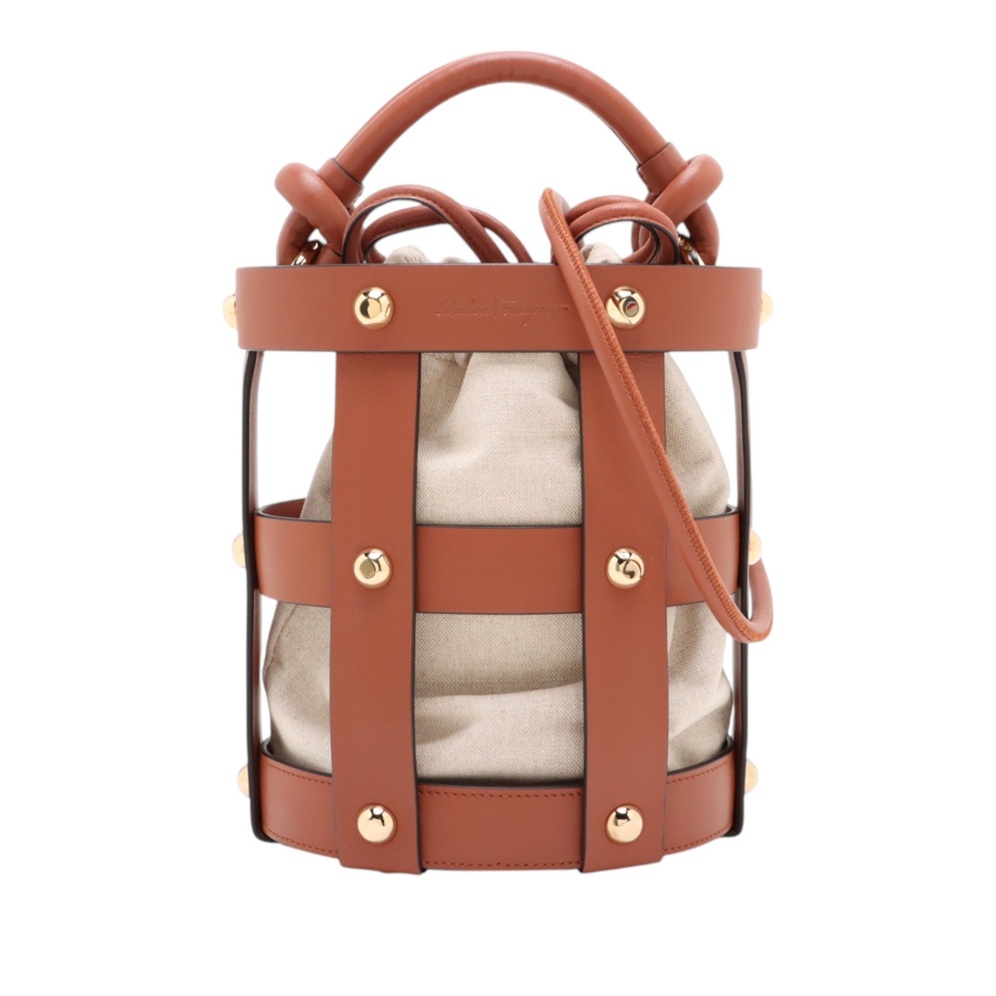 Salvatore Ferragamo and Canvas Bucket Bag Size ONE SIZE - 1 Thumbnail