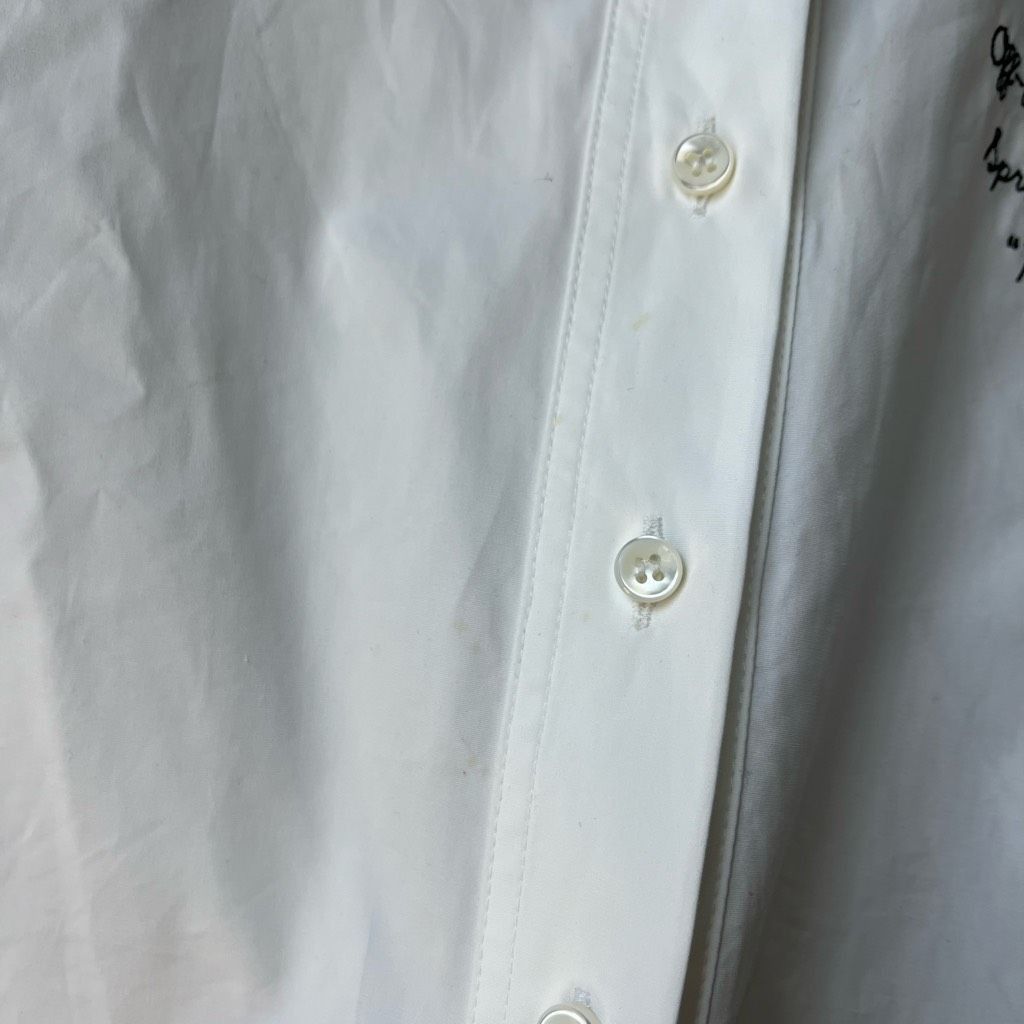 Off-White Off-White Top Embroidered Poplin Long Sleeve Draped Button U Size XS / US 0-2 / IT 36-38 - 6 Thumbnail