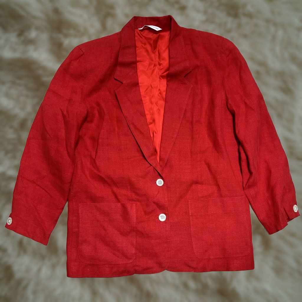 Talbots Talbots Blazer Shirt? Red 6P Petite Single-Breasted Two-Button Lined Jacket Womens Clothing Size M / US 6-8 / IT 42-44 - 1 Thumbnail