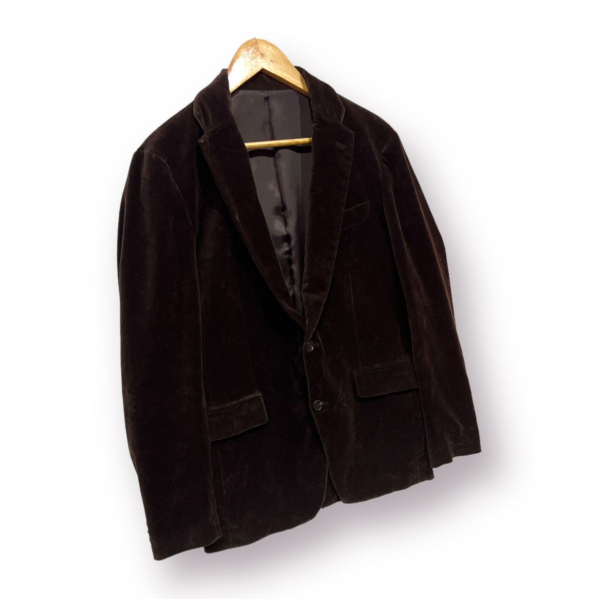 Japanese Brand × Other × Takeo Kikuchi 🔥 Takeo Kikuchi valvet brown blazer jacket Size US M / EU 48-50 / 2 - 3 Thumbnail