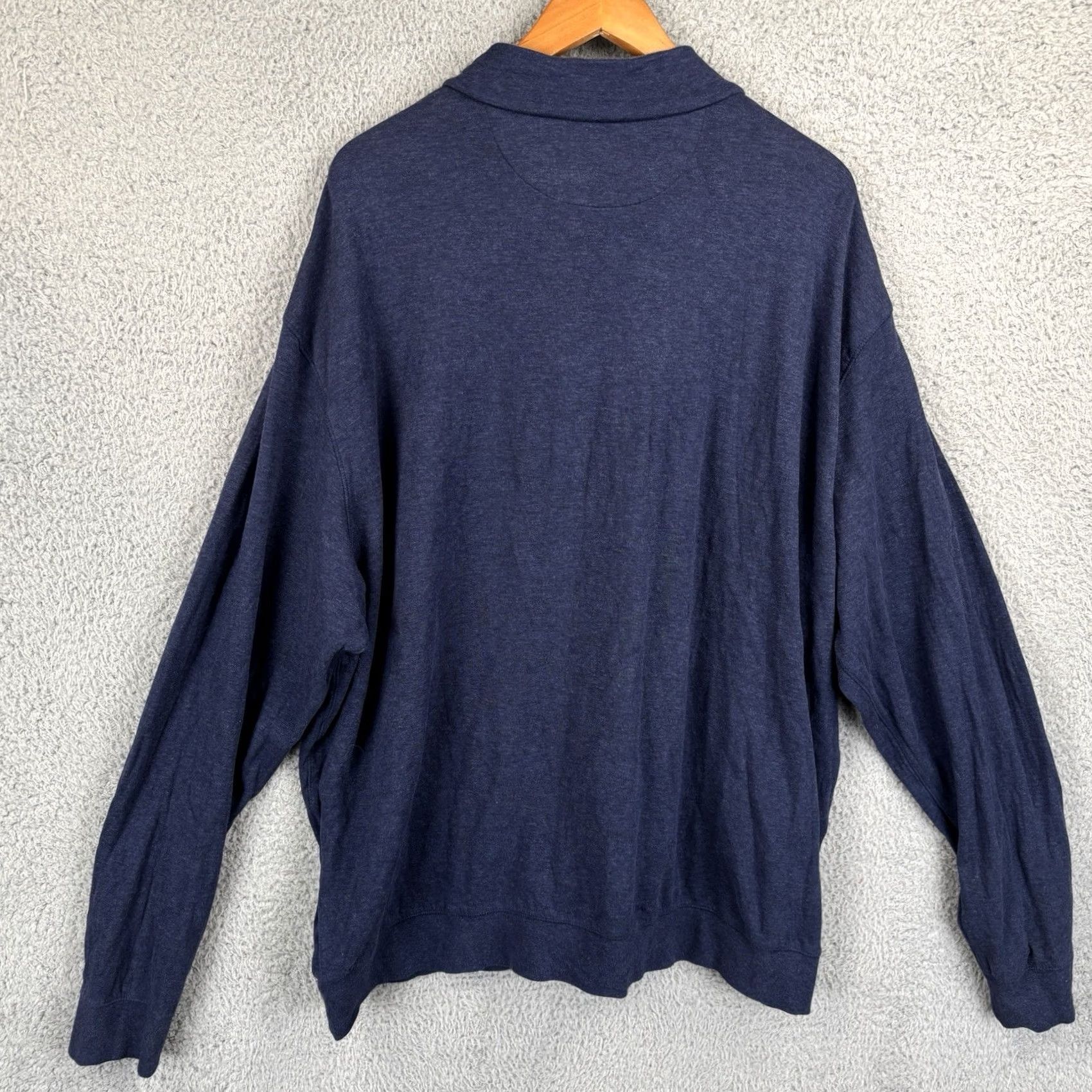 Polo Ralph Lauren Polo Ralph Lauren Sweater Mens Big 2X Navy 1/4 Zip Mock Neck Pullover Preppy Logo Size US XXL / EU 58 / 5 - 6 Thumbnail