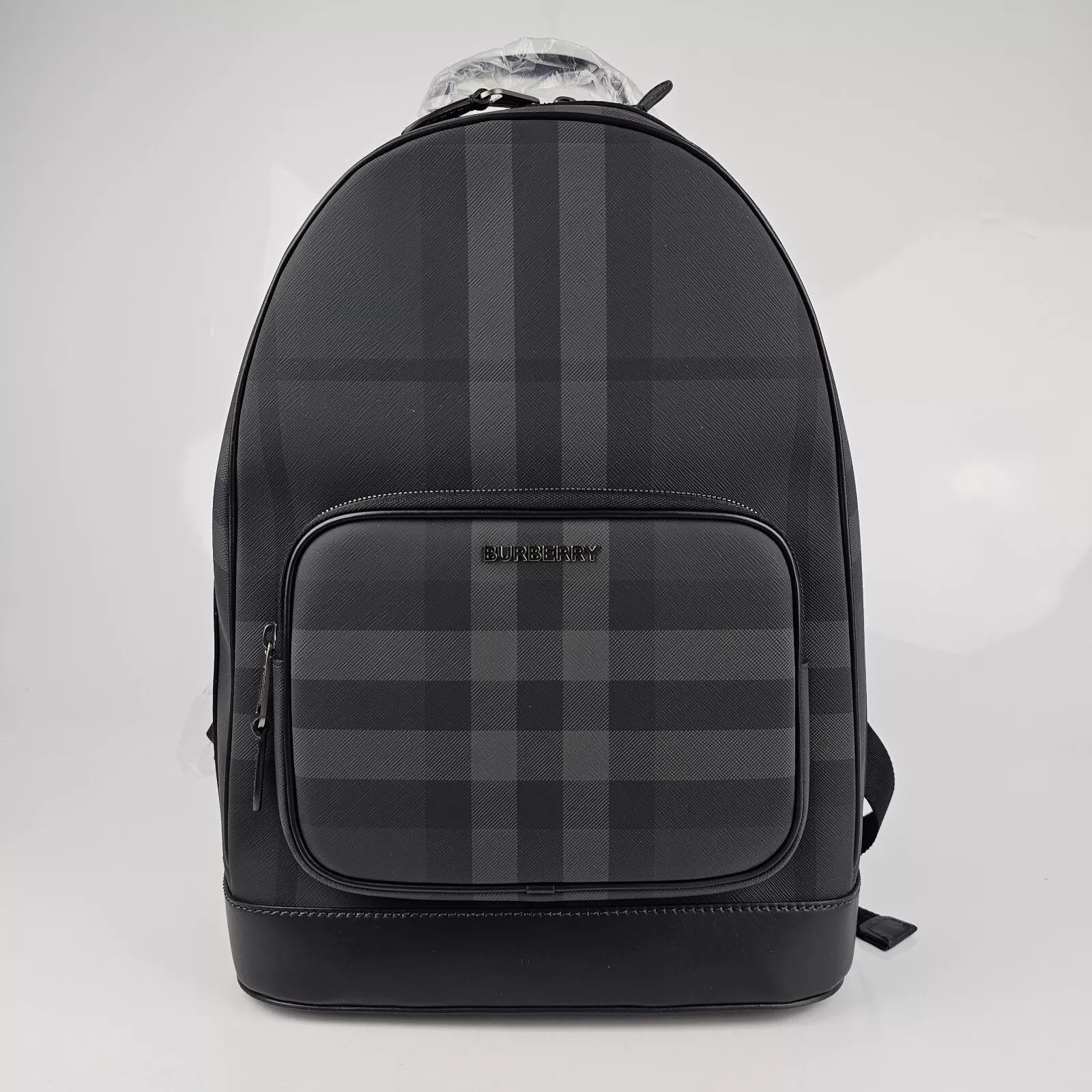 Burberry BURBERRY Rocco Charcoal Checkered E-Canvas Backpack New Size ONE SIZE - 1 Thumbnail