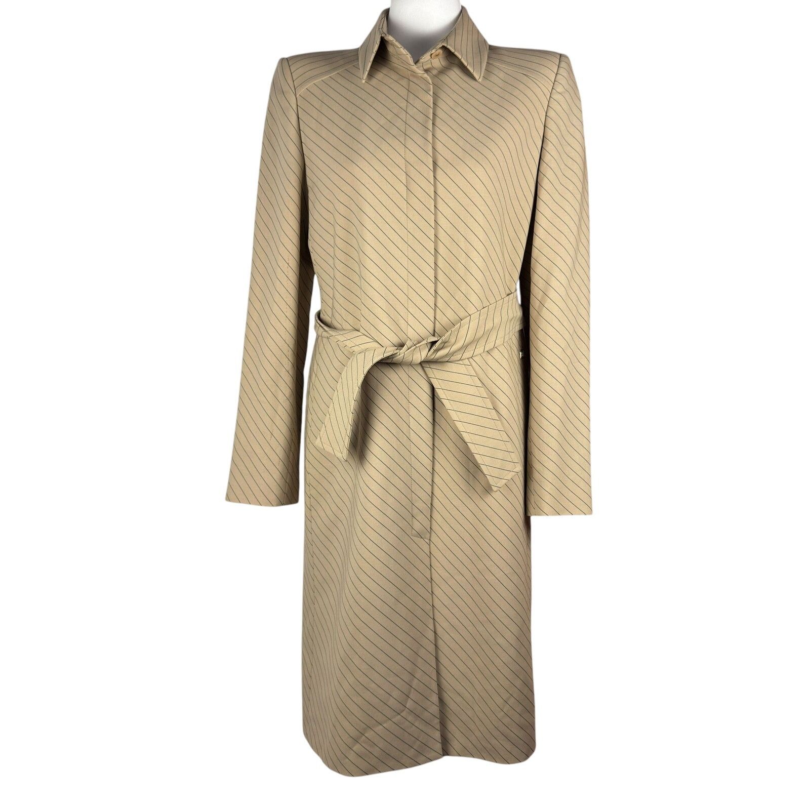 Versace × Vintage Versace Classic Beige Belted Coat Size M / US 6-8 / IT 42-44 - 1 Thumbnail