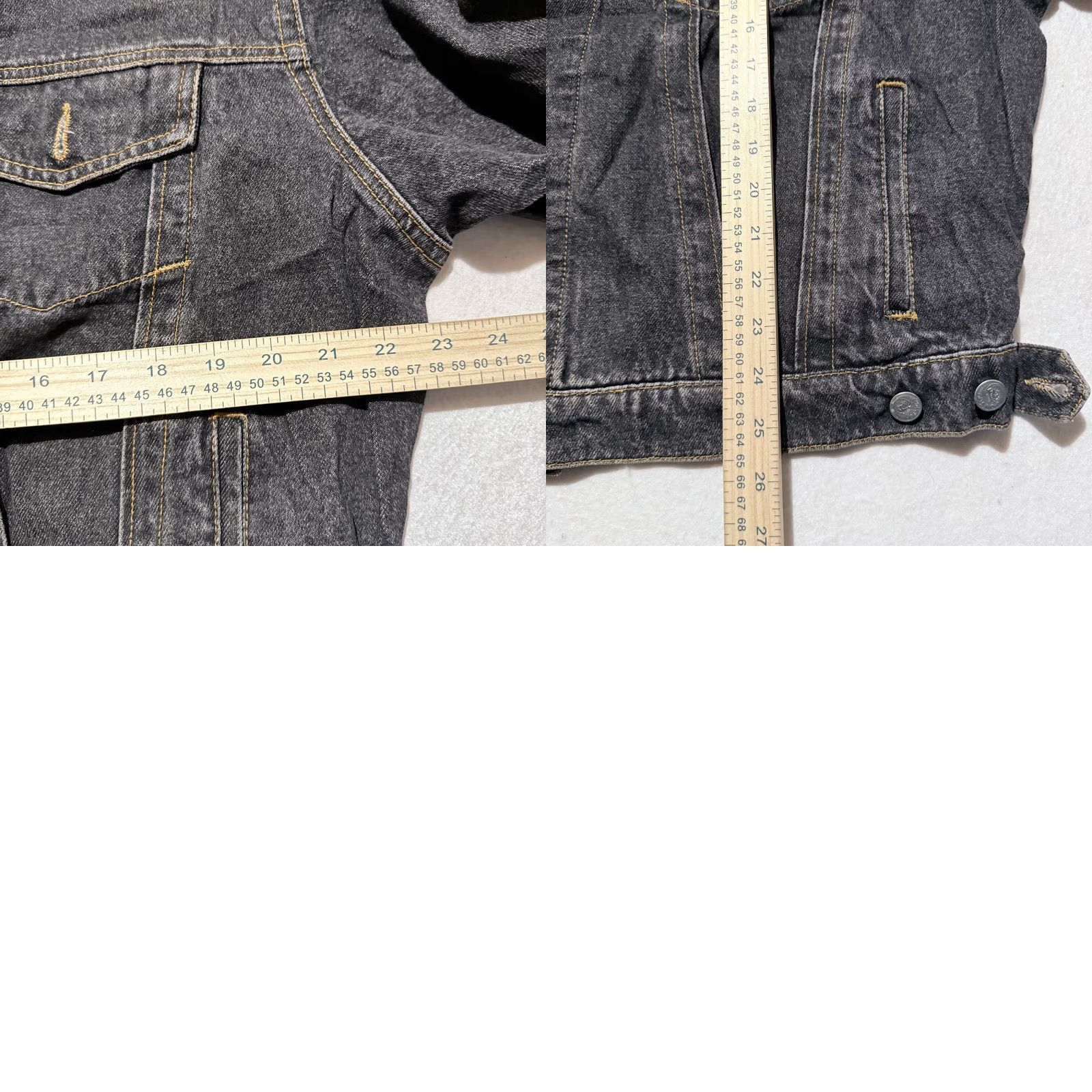 Denime Vintage Cedixsept Trucker Jacket Mens Black Denim Boxy Biker - 2XL Size US XXL / EU 58 / 5 - 10 Thumbnail