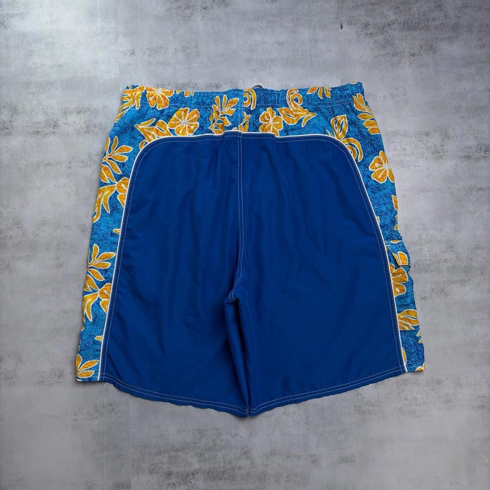 Ocean Pacific Vintage Blue Ocean Pacific Surf Floral Baggy Board Shorts Size US 36 / EU 52 - 5 Thumbnail