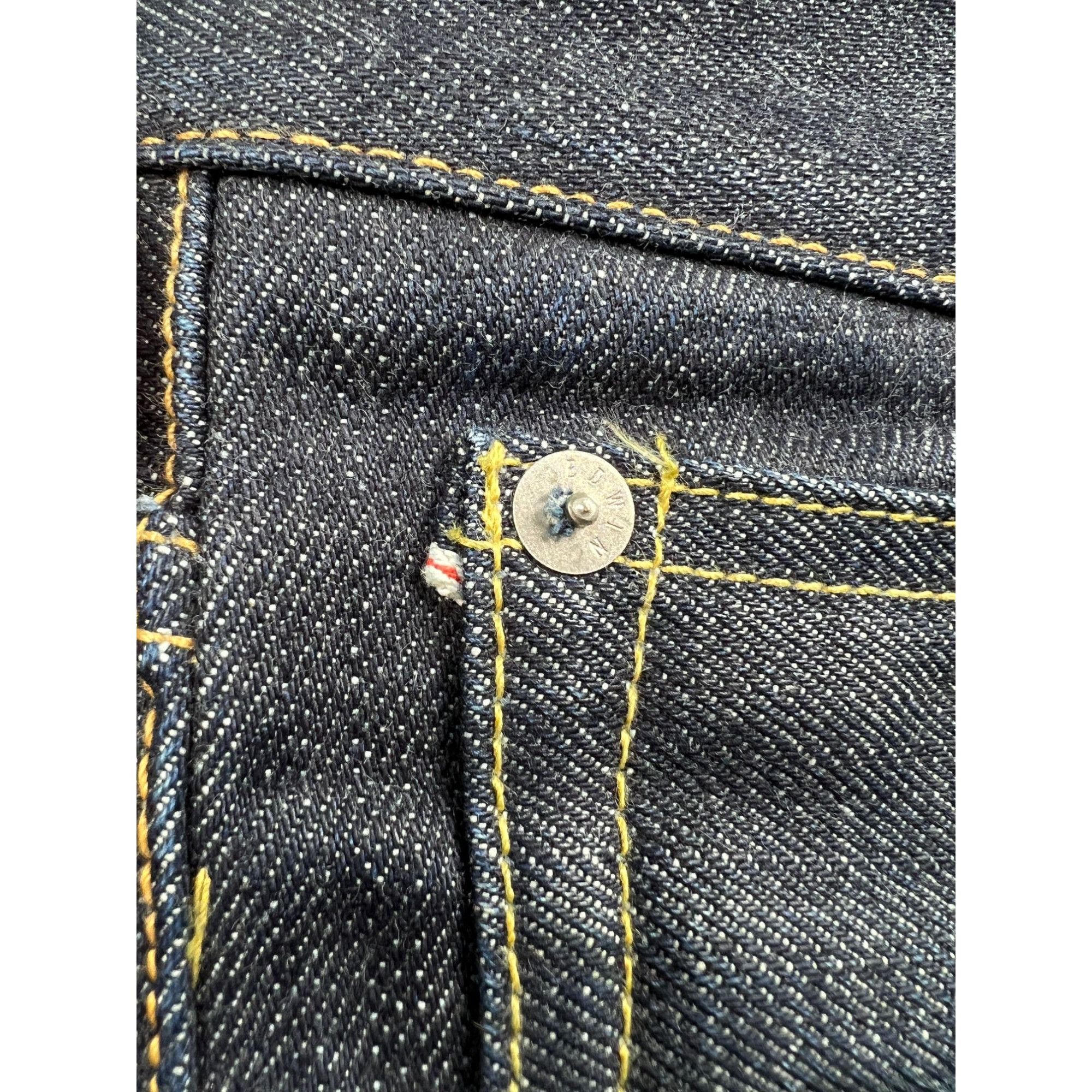 Edwin Edwin ED-71 Raw Selvedge Denim Jeans Pants (Y0965) Size US 31 - 4 Thumbnail