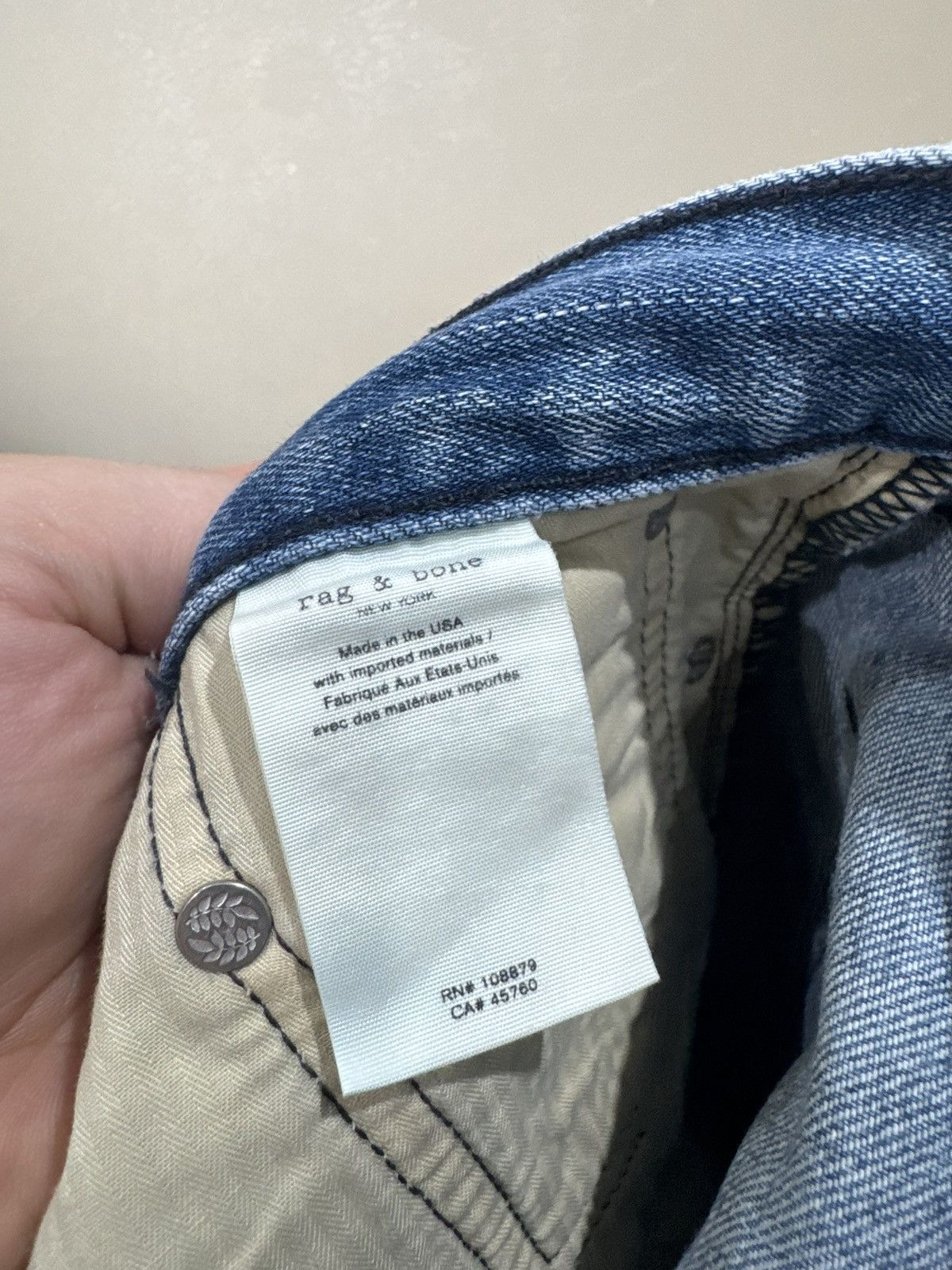 Rag & Bone Rag & Bone 31x30 Standard Issue Fit 1 ‘Acid Blue’ Jeans Size US 31 - 6 Thumbnail