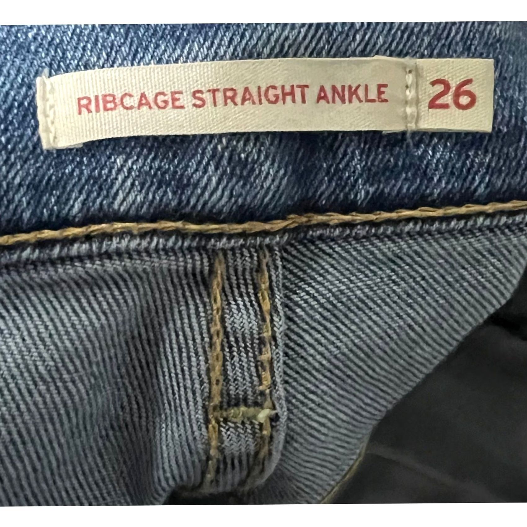Levi's VINTAGE Levi's Ribcage Straight Jeans Womens 26 Blue Button Fly Shirt? Size 26" / US 2 / IT 38 - 5 Thumbnail