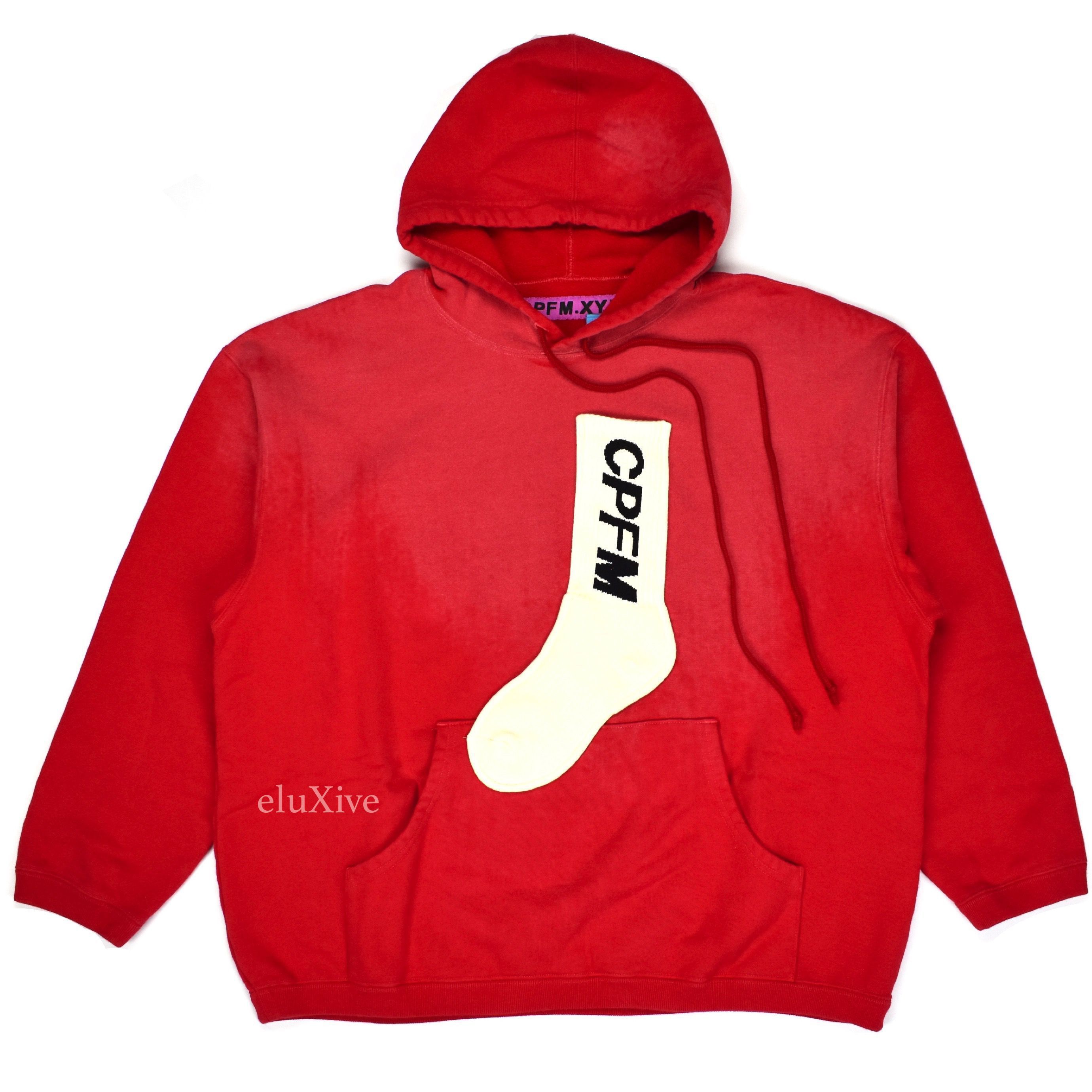 Cactus Plant Flea Market × Human Made CPFM Sock Logo Hoodie Red DS Size US S / EU 44-46 / 1 - 1 Preview