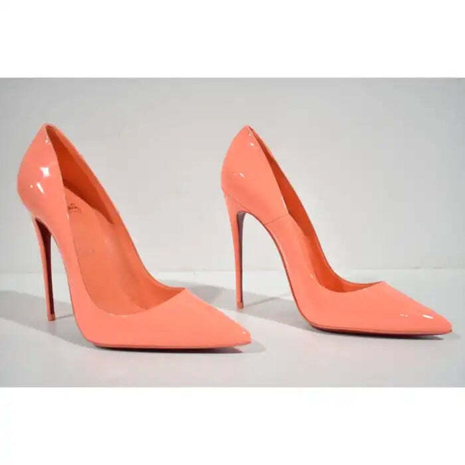 Christian Louboutin So Kate 120 Drag Orange Patent Leather Pointed Heel Pump 40 Size US 10 / IT 40 - 4 Thumbnail