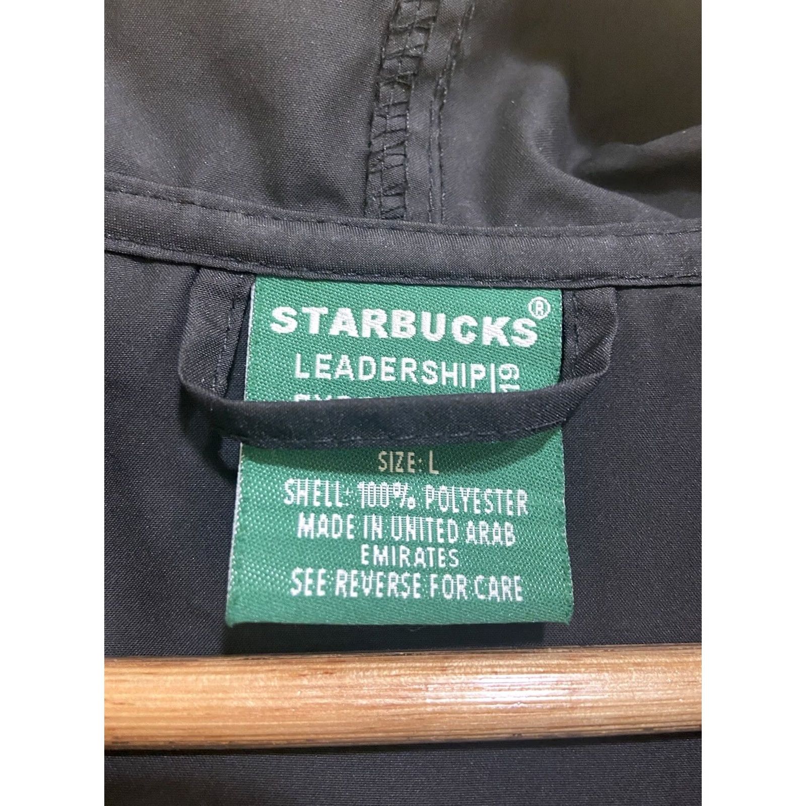 Vintage Starbucks Jacket 1/4 Zip Windbreaker Mid-Length Black L Unisex Adults Size US L / EU 52-54 / 3 - 6 Thumbnail