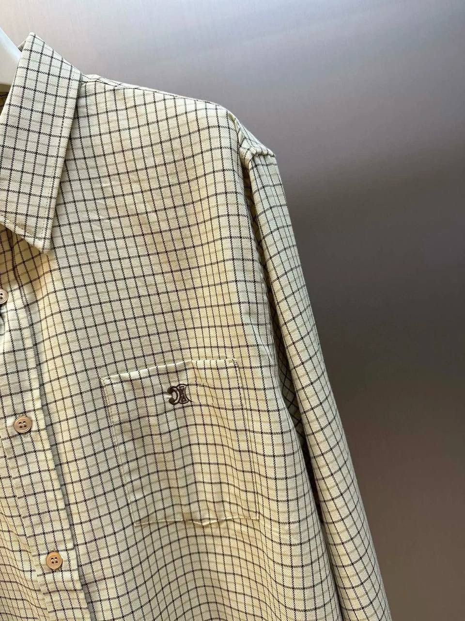 Celine CELINE- LOOSE SHIRT IN CHECKED COTTON Size US S / EU 44-46 / 1 - 3 Thumbnail