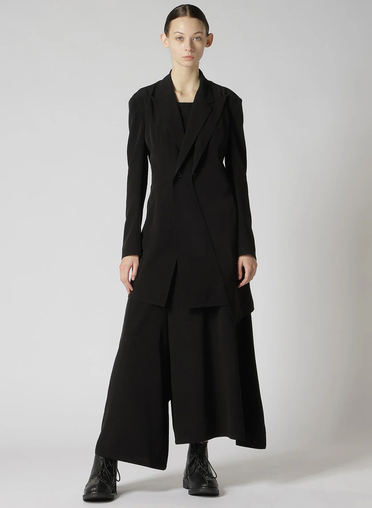 Yohji Yamamoto Yohji Yamamoto Y's CREPE de CHINE ASYMMETRIC WIDE PANT SKIRT Size 32" / US 10 / IT 46 - 1 Thumbnail