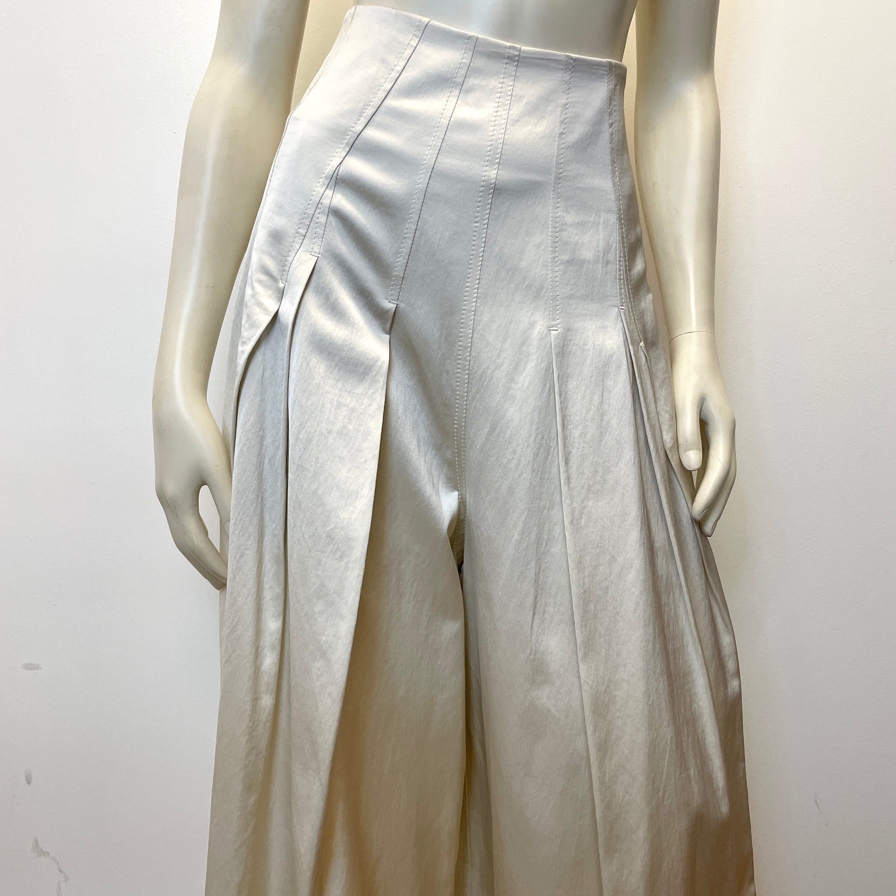 Brunello Cucinelli Brunello Cucinelli Vintage Designer Made In Italy Palazzo Trousers In Champagne Size 28" Size 28" / US 6 / IT 42 - 4 Thumbnail