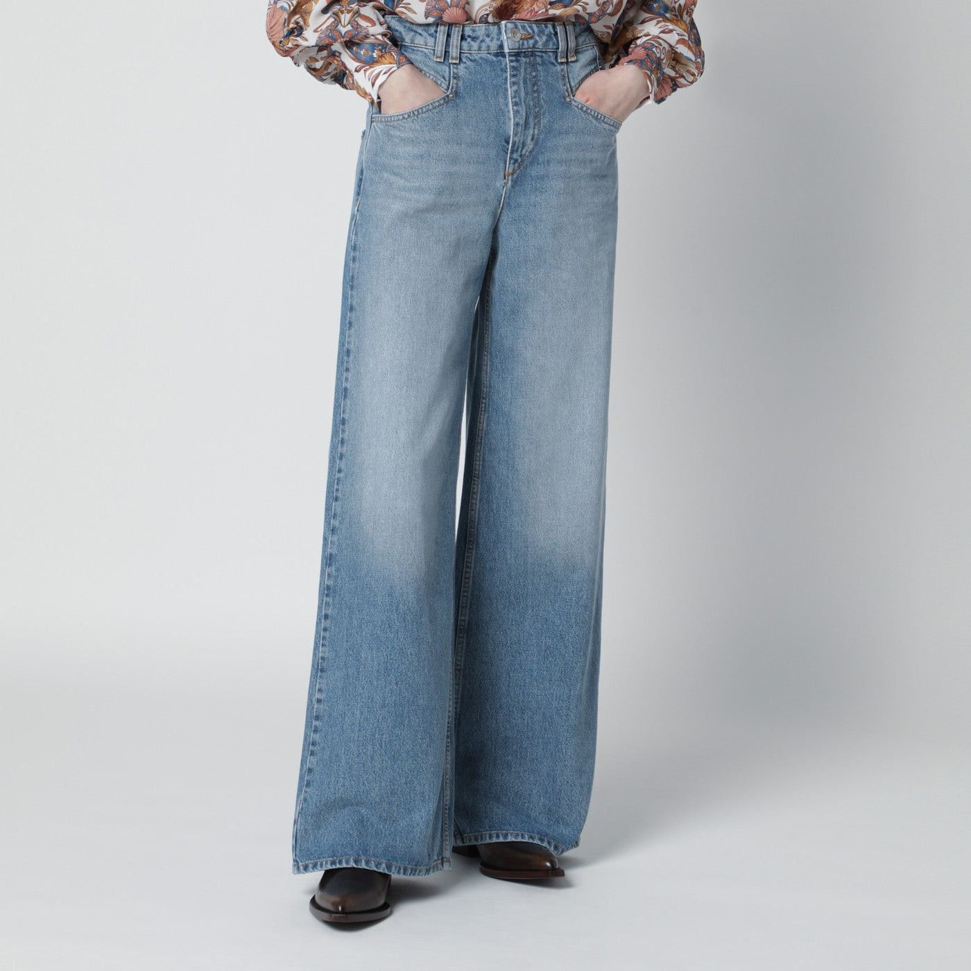 Isabel Marant Isabel Marant Light Blue Lemony Wide-Leg Jeans Size 30" / US 8 / IT 44 - 1 Thumbnail