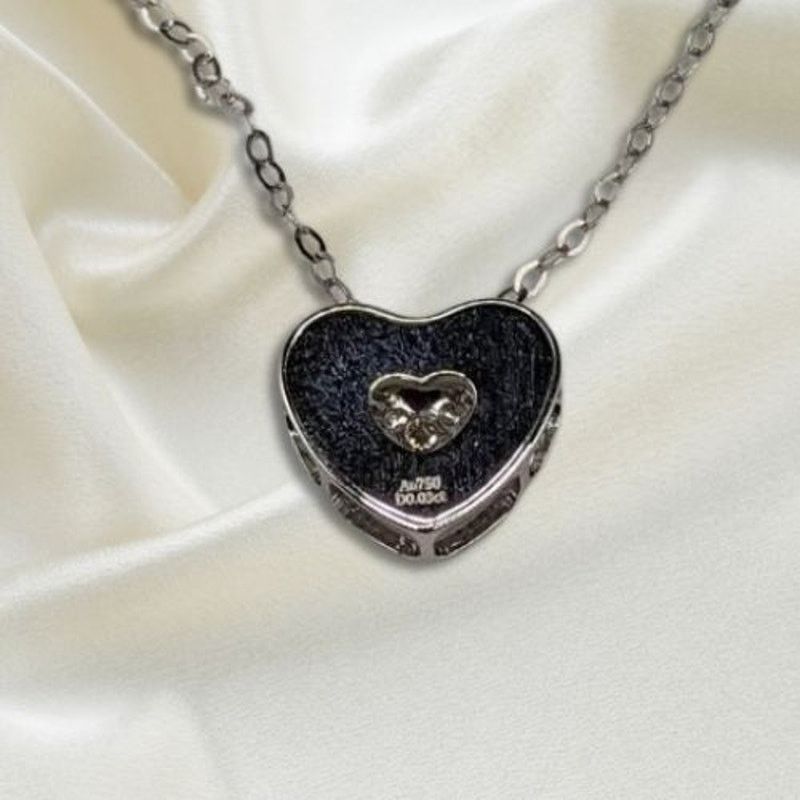 Other Heartbeat: Solid 18k White Gold Diamond Pendant Necklace Size ONE SIZE - 3 Thumbnail