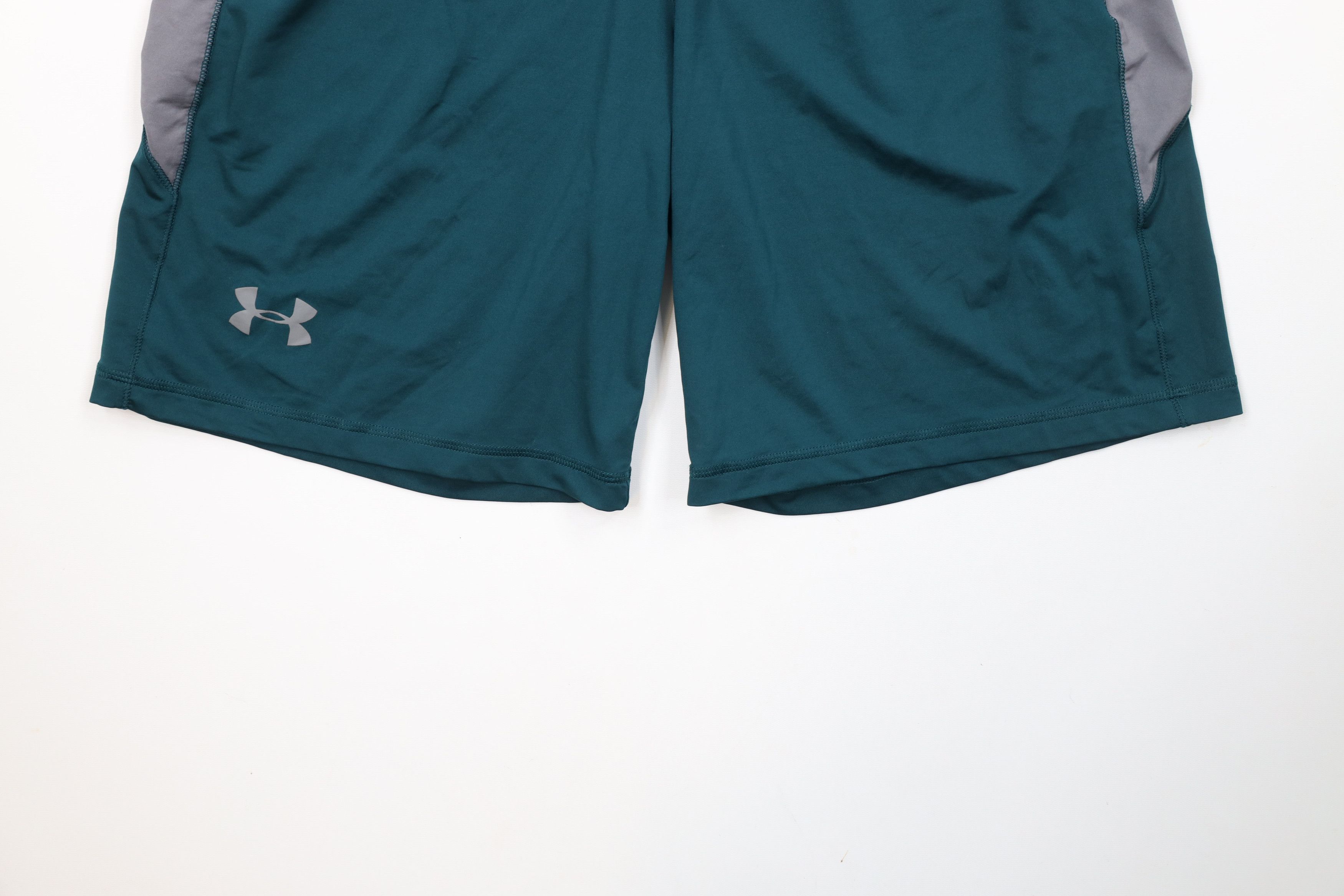 Under Armour × Vintage Under Armour HeatGear Block Gym Basketball Shorts Green Size US 34 / EU 50 - 4 Thumbnail